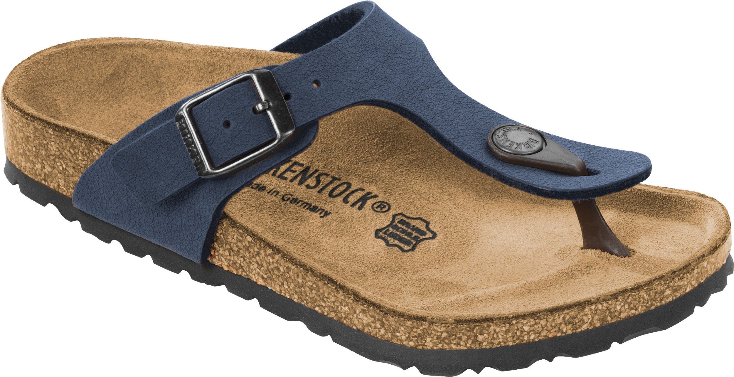 Birkenstock Gizeh Kids BFBC Navy Sandale, Ergonomisch geformte Innensohle  mit Veloursleder bezogen