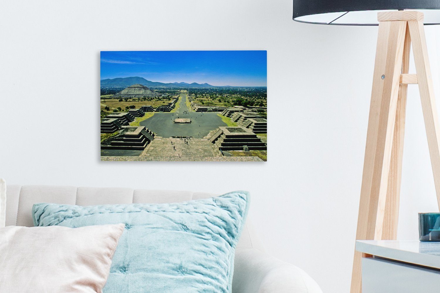 OneMillionCanvasses® Leinwandbild Teotihuacan Fotoabzug Aufhängefertig, 30x20 Wandbild Leinwandbilder, cm St), Wanddeko, (1 Mexiko