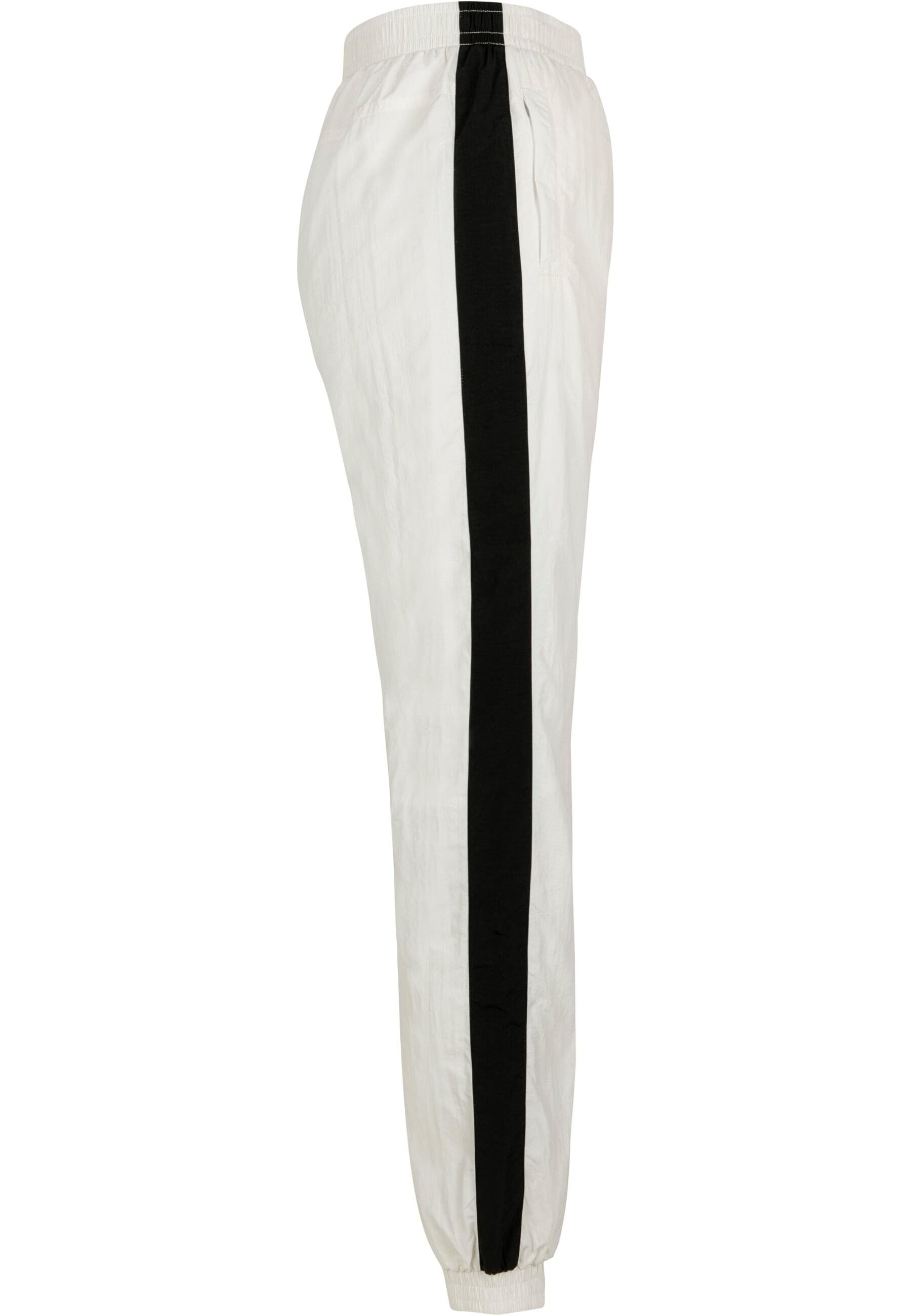 white/black (1-tlg) CLASSICS Crinkle Striped Pants URBAN Damen Ladies Stoffhose