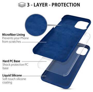 MyGadget Handyhülle Hardcase Hülle für Apple iPhone 11 Pro Max, Gummiert 3 Layer Struktur Schutzhülle mit Soft Inlay & Hardcase Cover