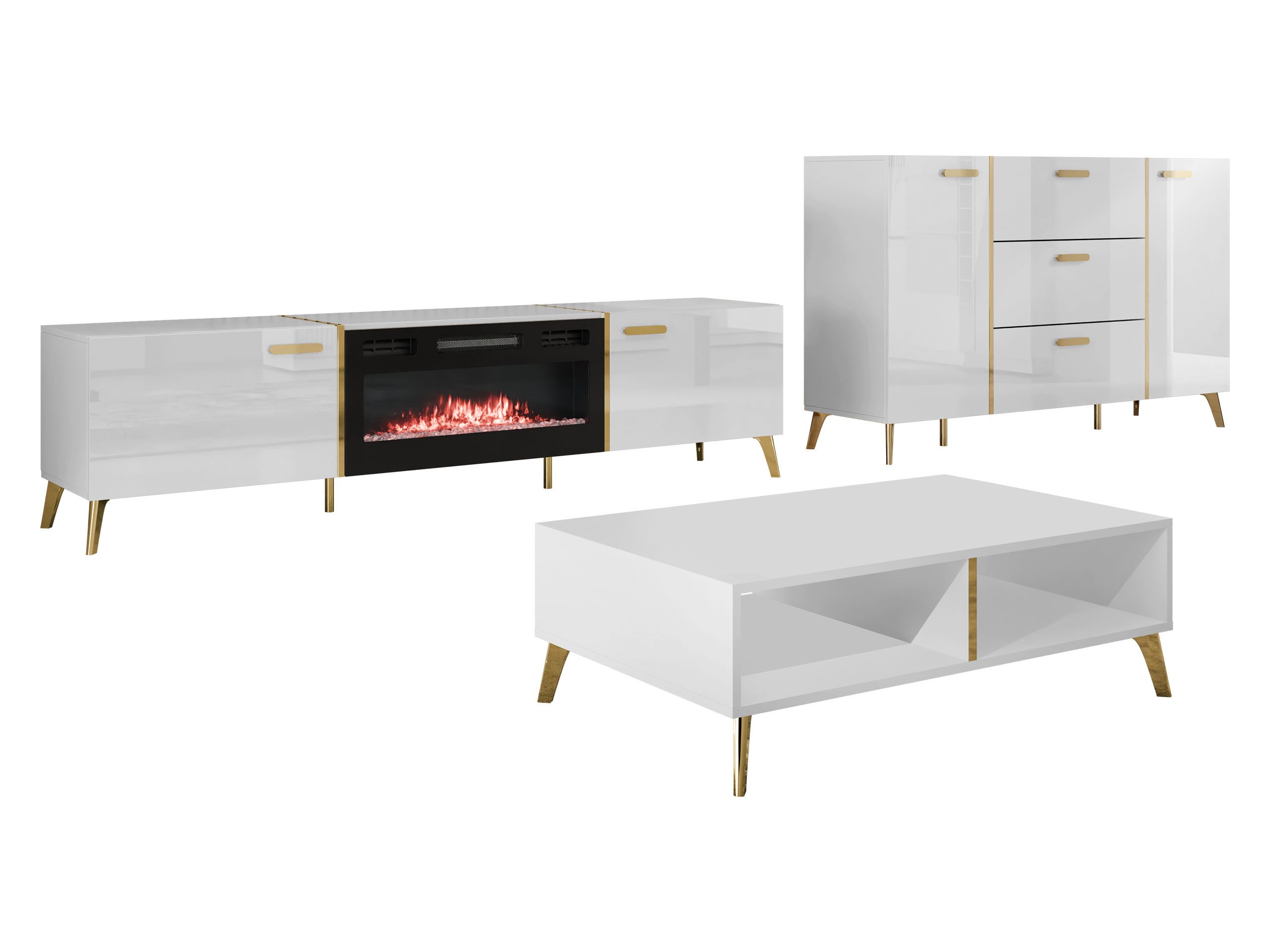MIRJAN24 Wohnzimmer-Set Picru I, (3er-Set, Kommode, günstig online kaufen
