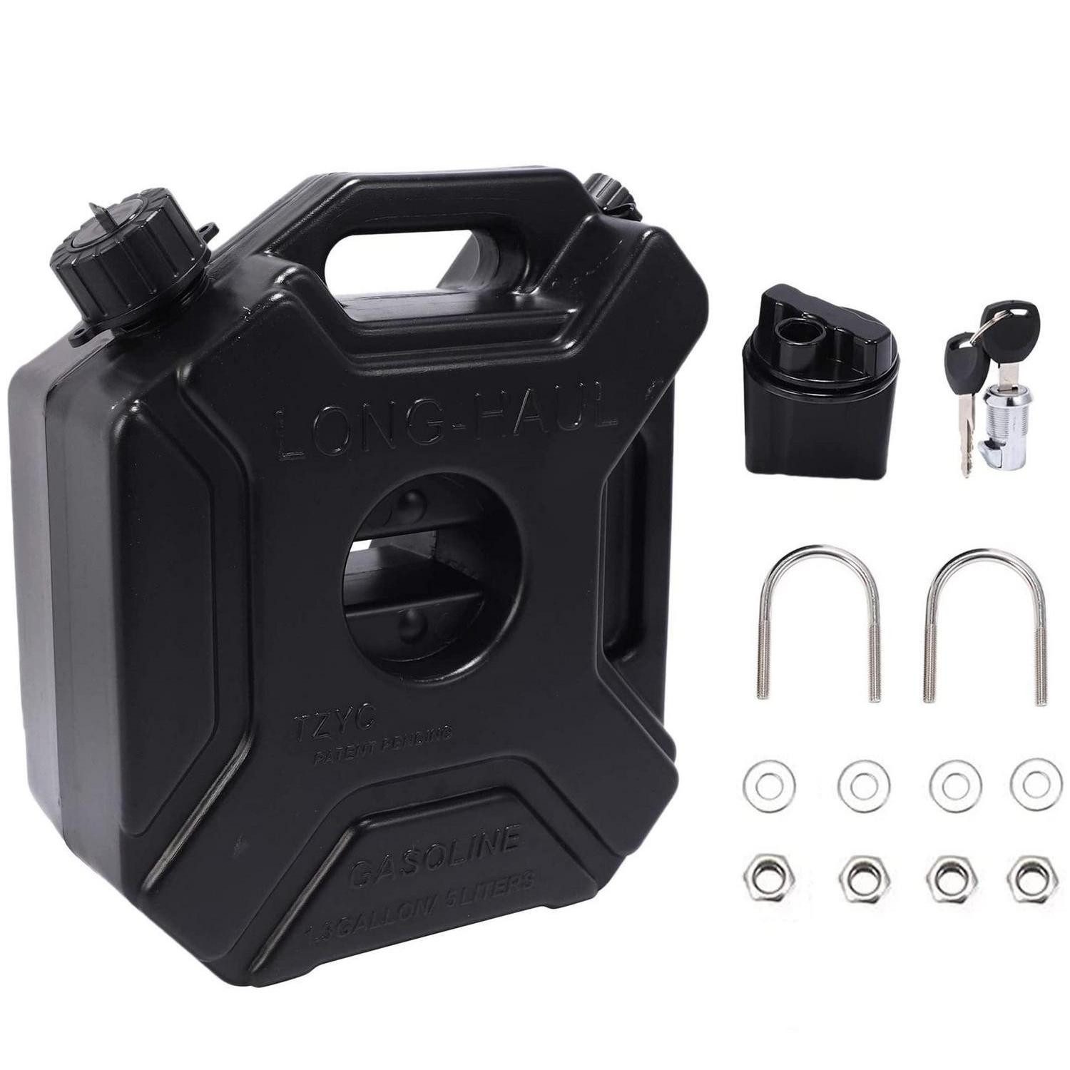 LuxusKollektion Benzinkanister Benzinkanister 5 L schwarz für Motorrad mit Schloss