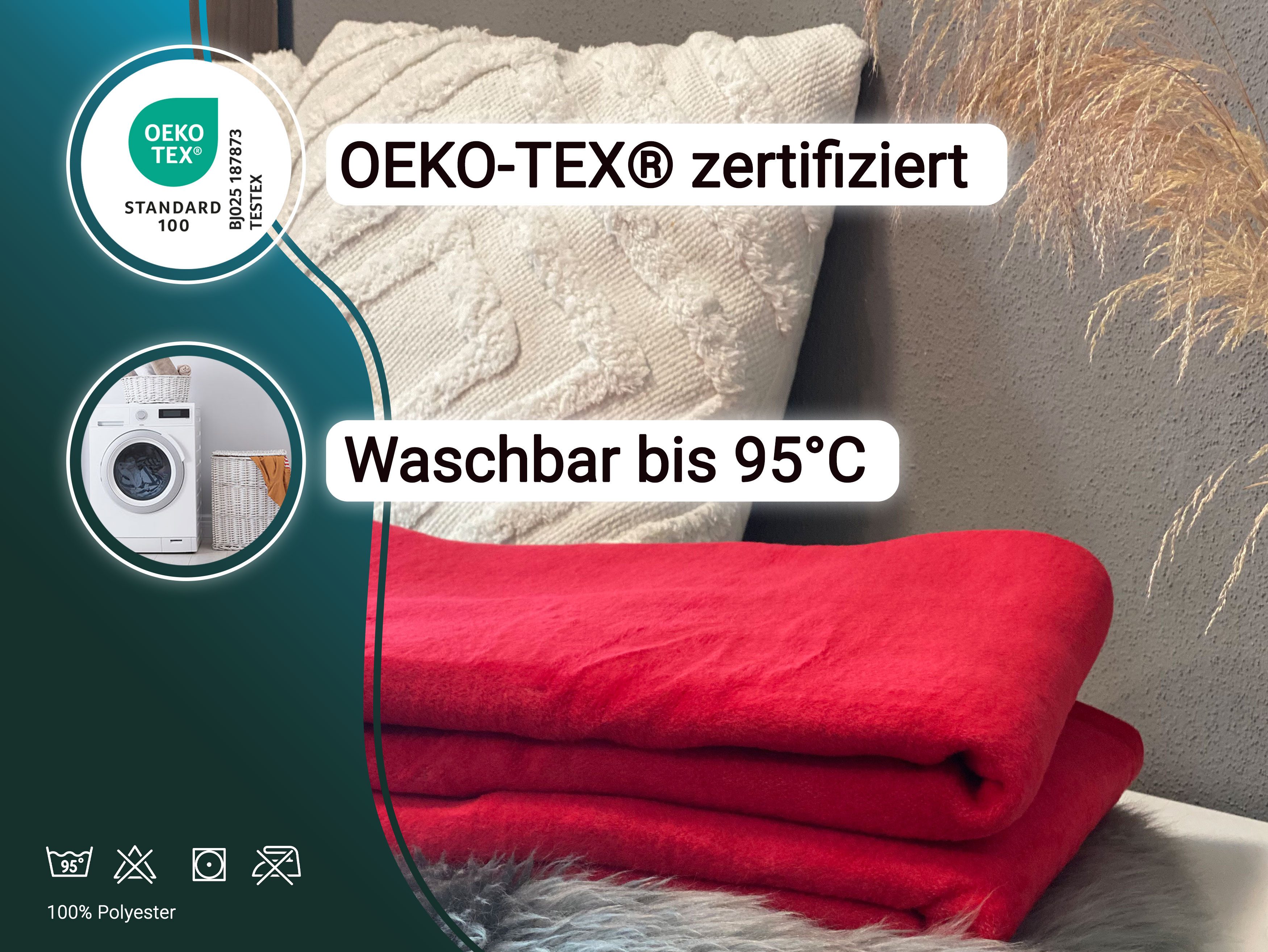 Wohndecke, ZOLLNER, hochwertiges Einfassband, 130 x günstig online kaufen