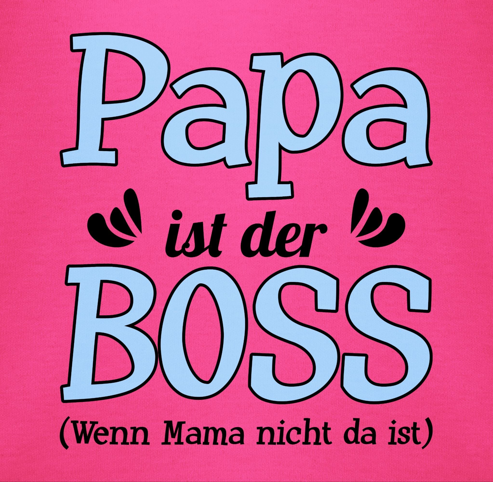 Shirtracer Shirtbody Papa ist der Boss wenn Mama nicht da ist - blau Sprüche Baby
