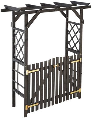 promadino Rosenbogen Pergola BenSet, BxTxH: 200x65x208 cm, mit Türen, anthrazit