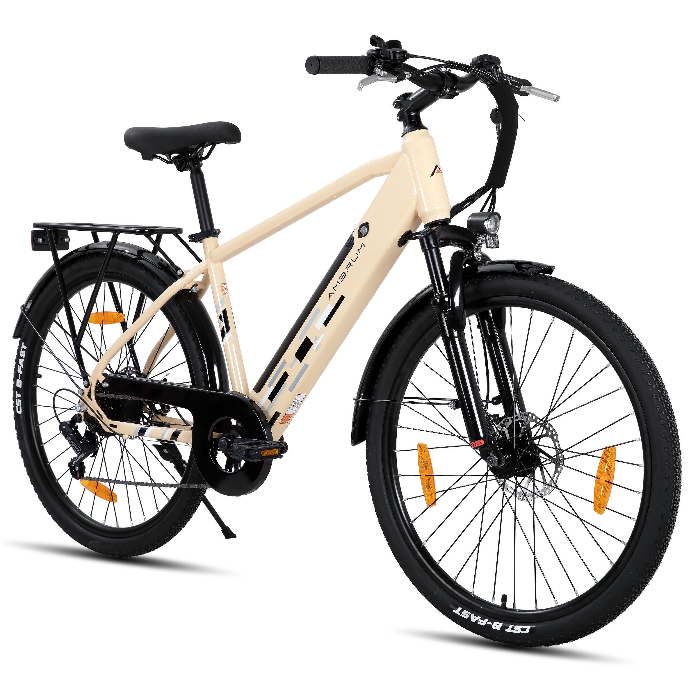 HILAND E-Bike 26" E-Mountainbike mit Shimano-Schaltung, Gepäckträger & Nabenmotor, Heckmotor, 374,4 Wh