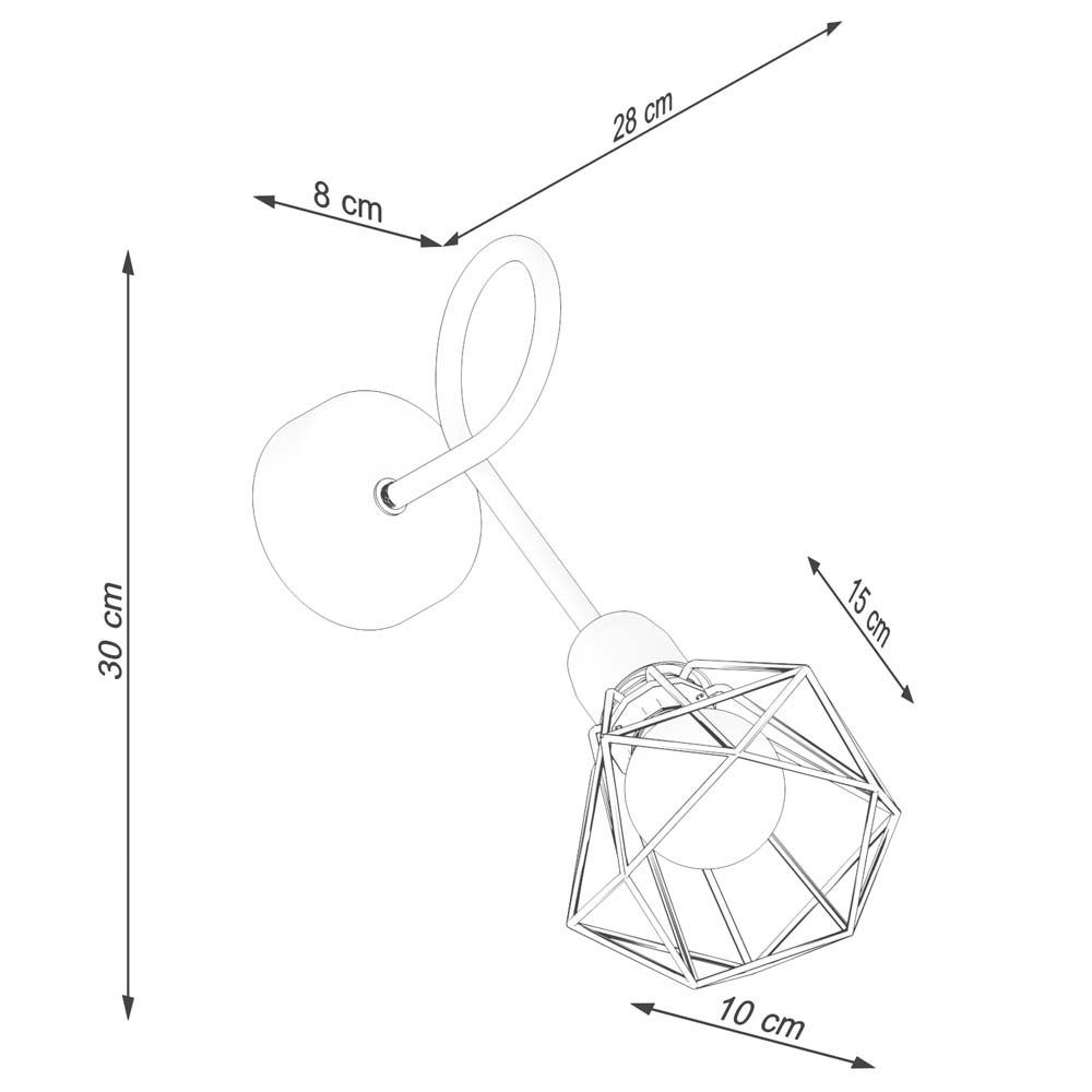 Schwarz Schlafzimmerlampe Stahl Wandlampe Wandleuchte, etc-shop Flurleuchte Wandleuchte