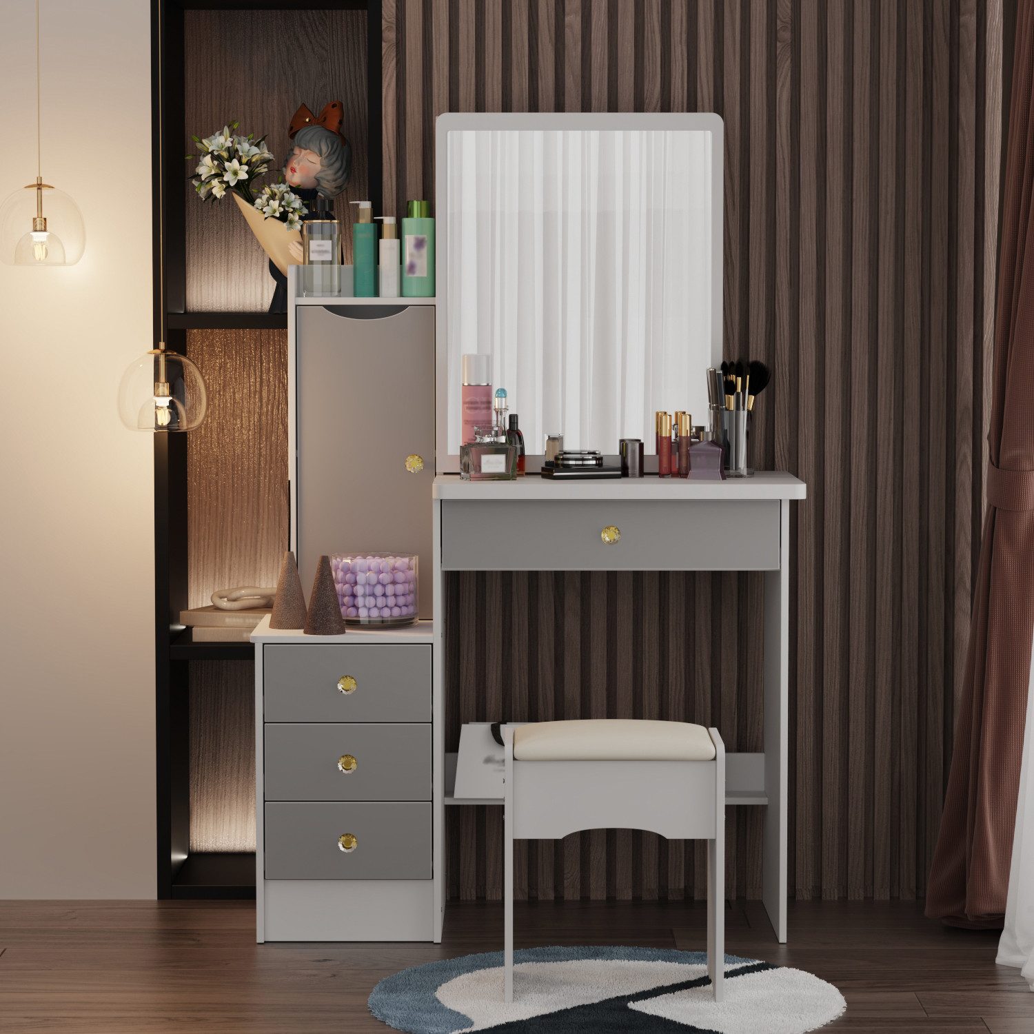 FUFU&GAGA Schminktisch Coiffeuse avec Miroir et günstig online kaufen