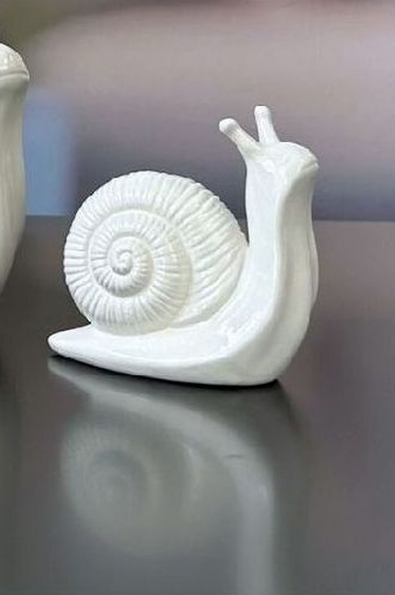 TIZIANO - DESIGN & EMOTIONS Tierfigur Deko Schnecke Berta creme-weiß – Keramikfigur – Wohn- & Gartendeko