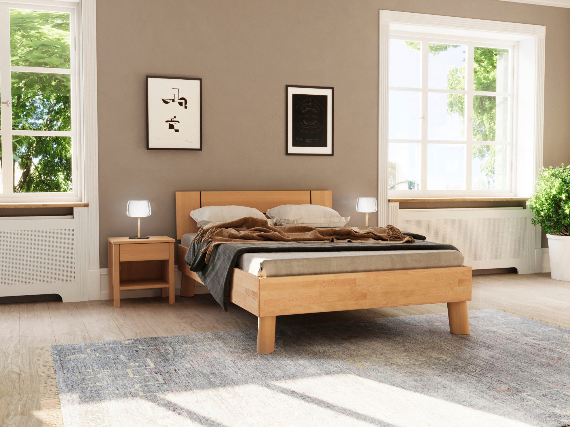 Home affaire Massivholzbett Chavot II, wahlweise in Kernbuche oder Wildeich günstig online kaufen