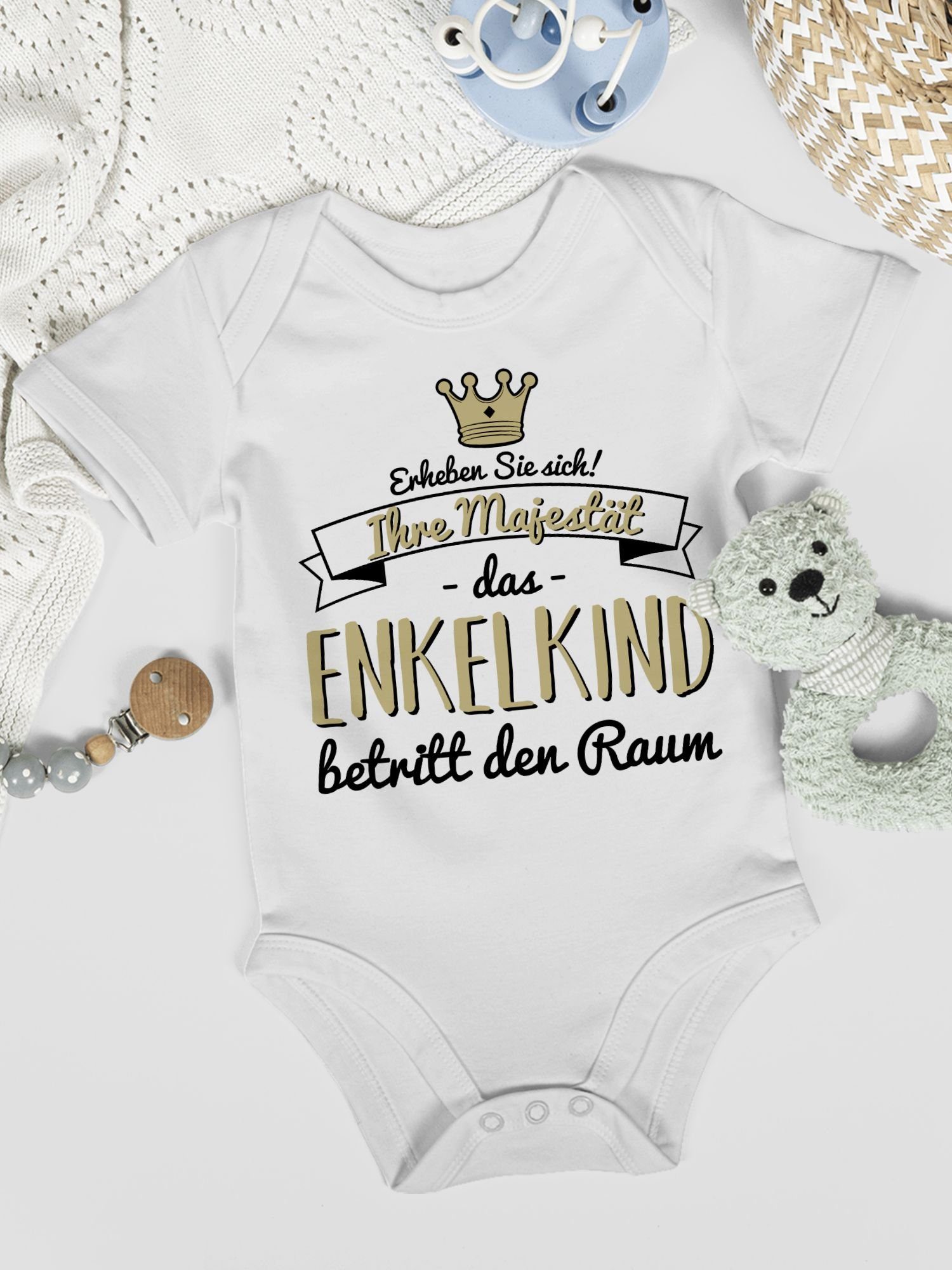 Shirtracer Shirtbody Ihre Majestät das Enkelkind betritt den Raum Sprüche Baby