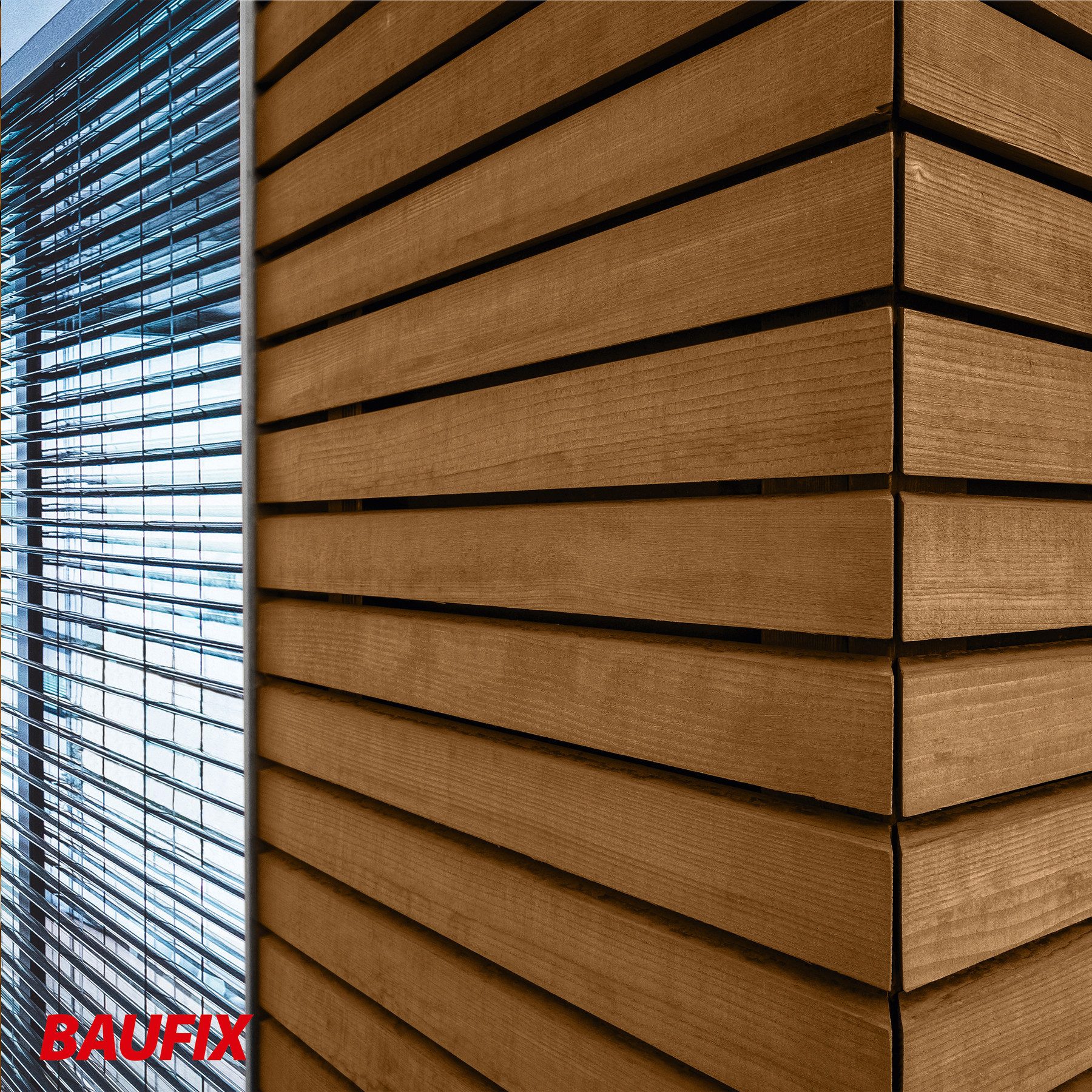Baufix Holzschutzlasur PUR Langzeitlasur seidenmatt, 5 Liter für ca 50m², Holzlasur für innen & außen, Verkleidungen, Carports & Fachwerk – Bild 3 von 3