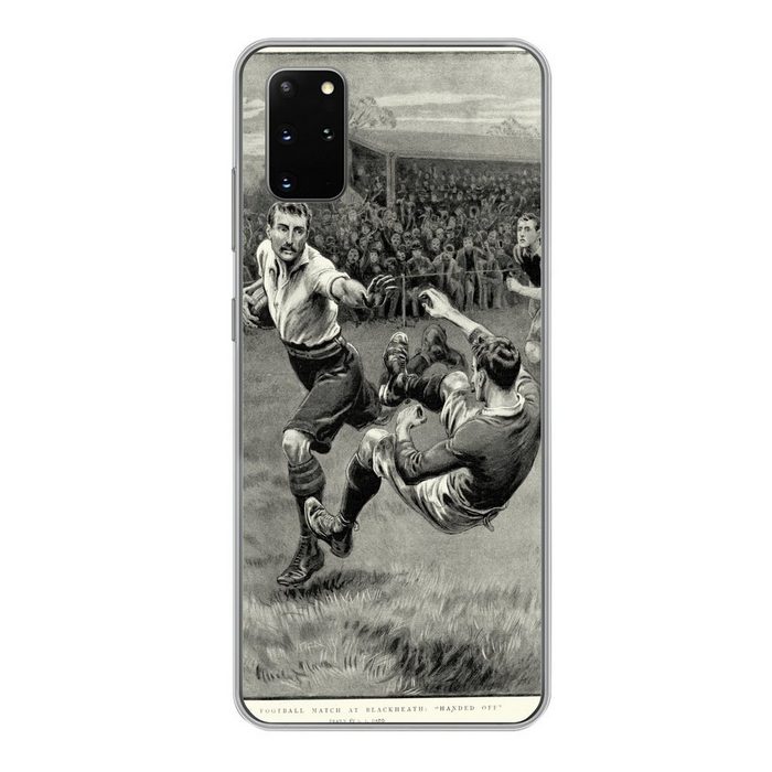 MuchoWow Handyhülle Eine historische Illustration eines Rugbyspiels Phone Case Handyhülle Samsung Galaxy S20 Plus Silikon Schutzhülle
