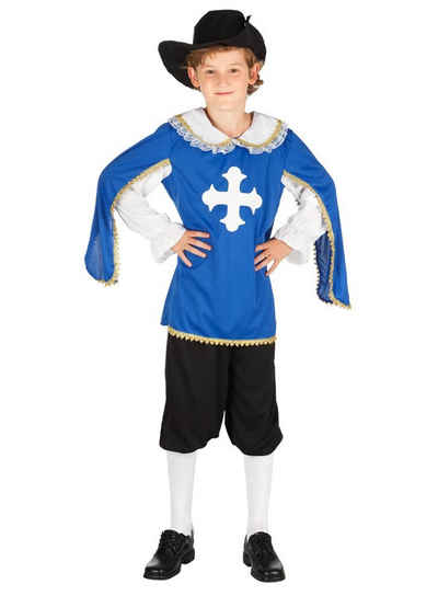 Boland Kostüm Blauer Musketier, Günstiges und dennoch hochwertiges Musketierkostüm für Kinder