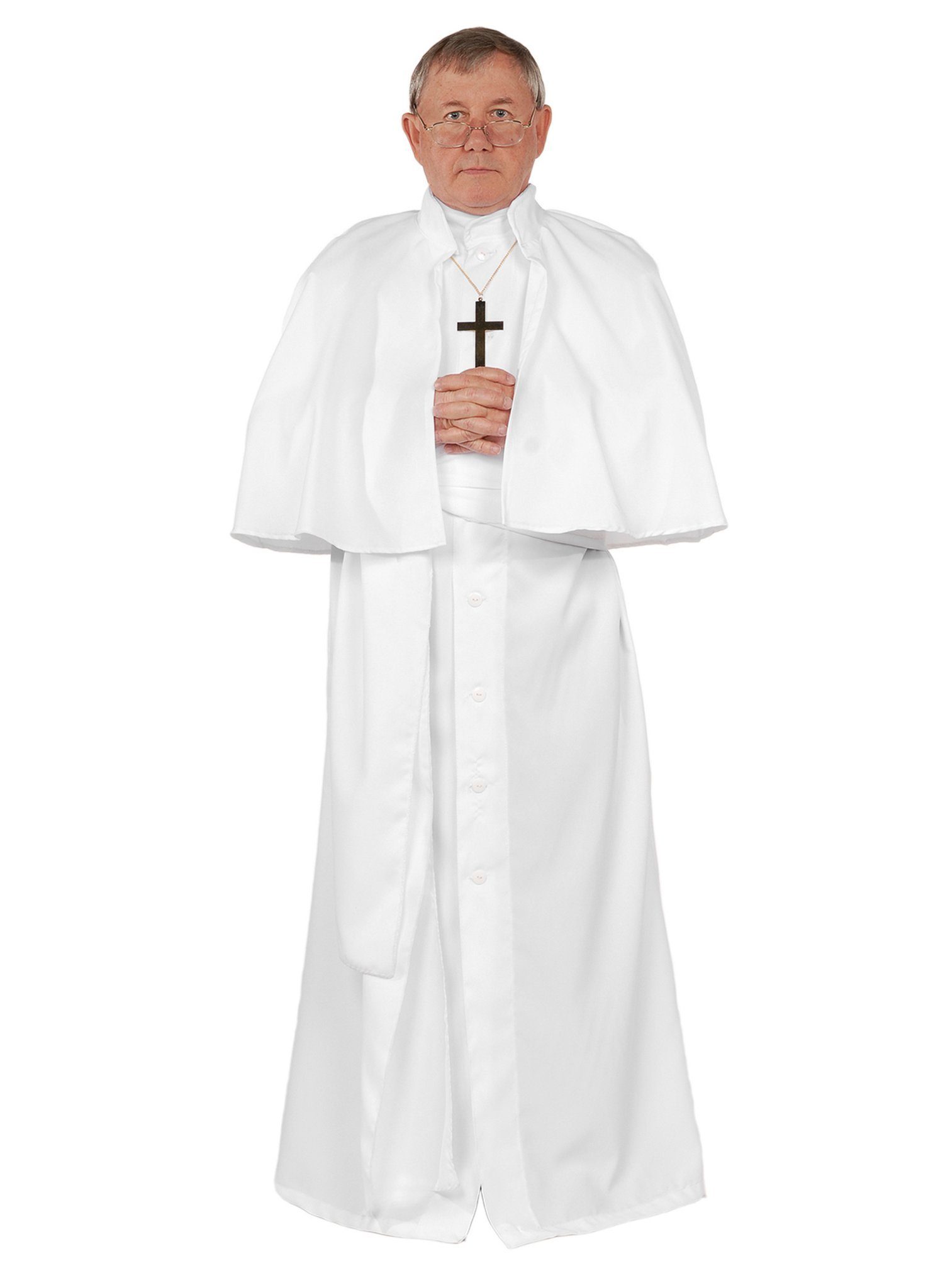 Underwraps Kostüm Eure Heiligkeit Kostüm, Papst Kostüm in reinem Weiß