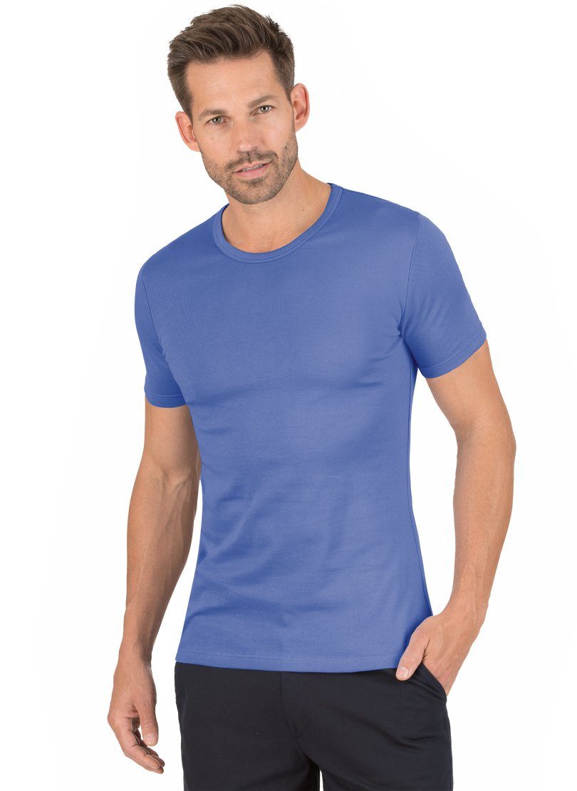 Trigema T-Shirt TRIGEMA T-Shirt aus Baumwolle/Elastan lavendel