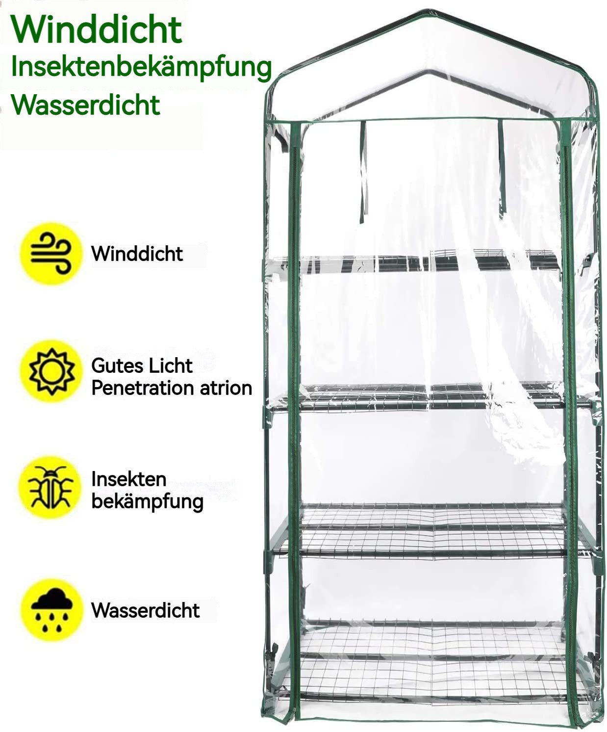 BlingBin Foliengewächshaus Gewächshaus-Ersatzabdeckung, wasserdichte, trans günstig online kaufen