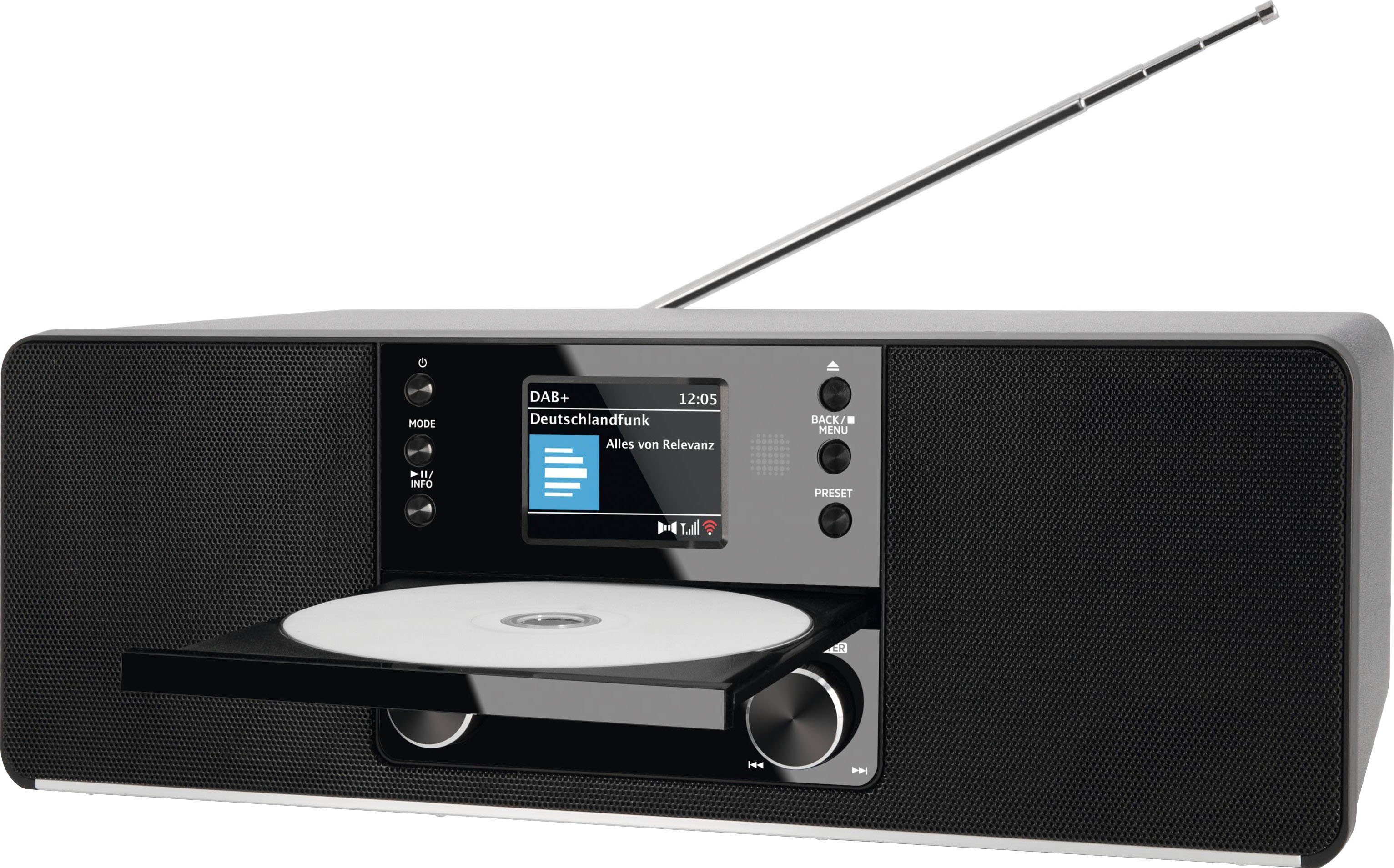 TechniSat DIGITRADIO 370 RDS, mit CD W) (Digitalradio Digitalradio (DAB), schwarz 10 IR UKW (DAB)