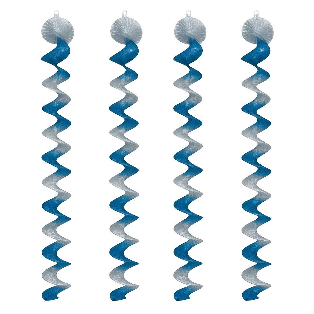Fries Hängedekoration 4 Rotorspiralen 60 cm Oktoberfest Deko Bayern Party blau-weiß (4 St)