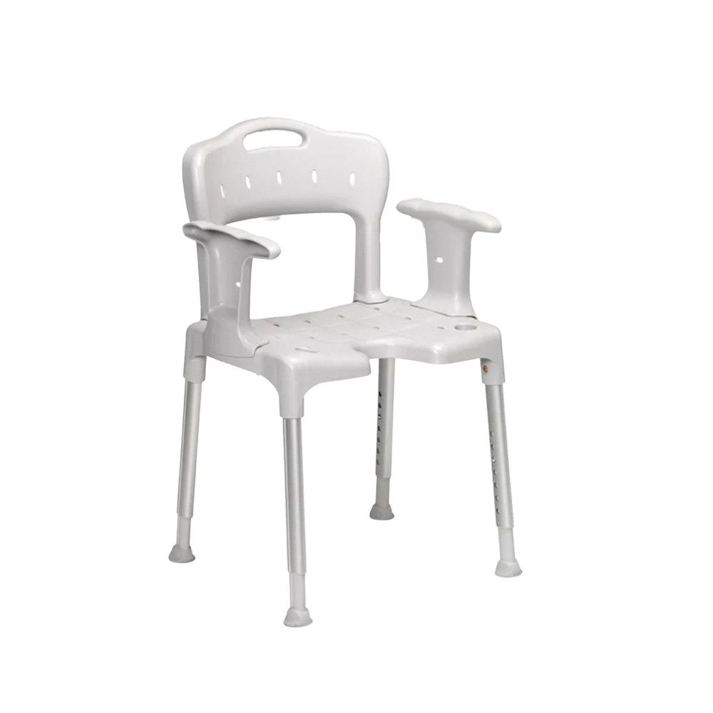 ETAC Dusch-Toilettenrollstuhl Etac Swift Duschstuhl mit Rückenlehne und Armlehne