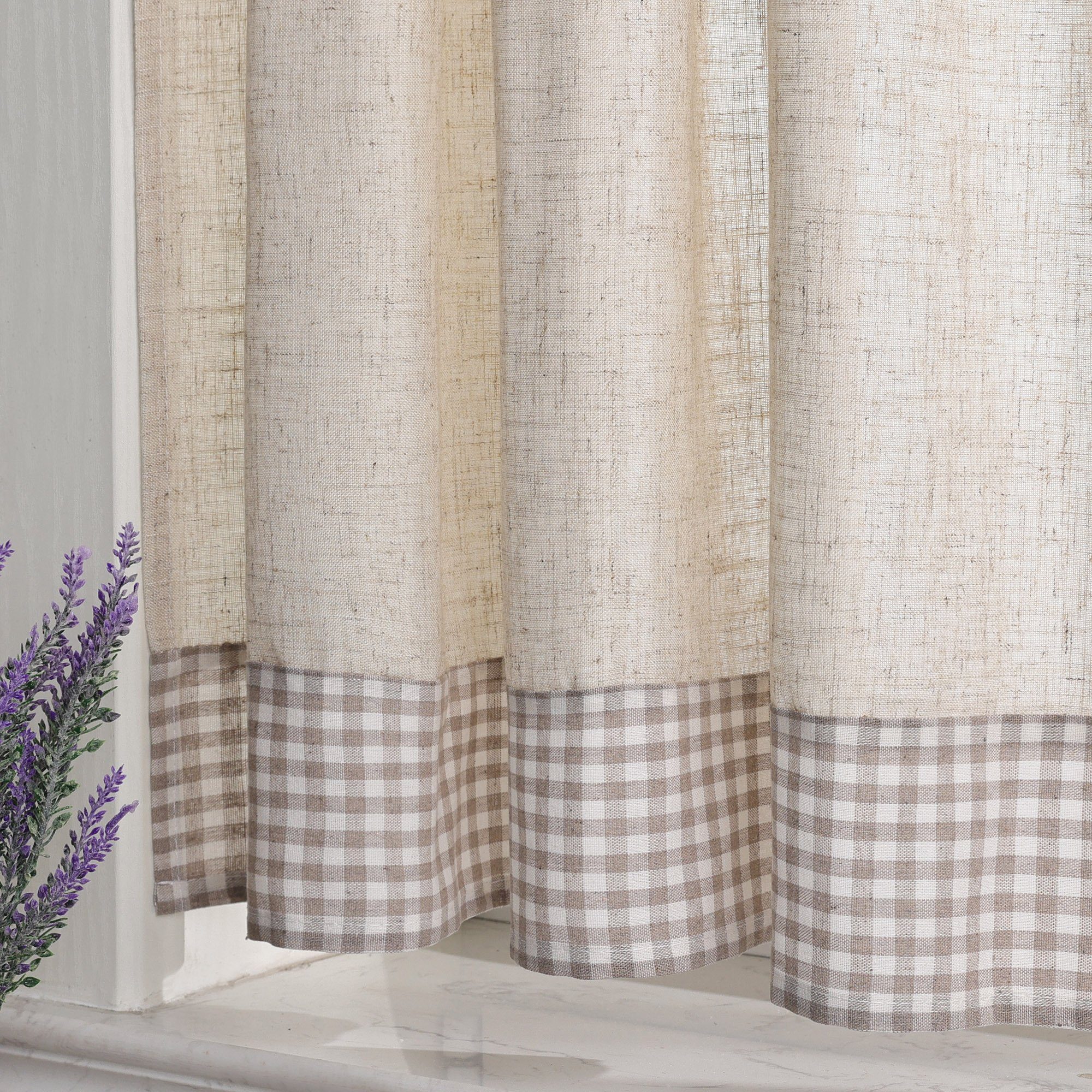 Joyswahl Scheibengardine Slike (2 St), Stangendurchzug, kariert, für Küche günstig online kaufen