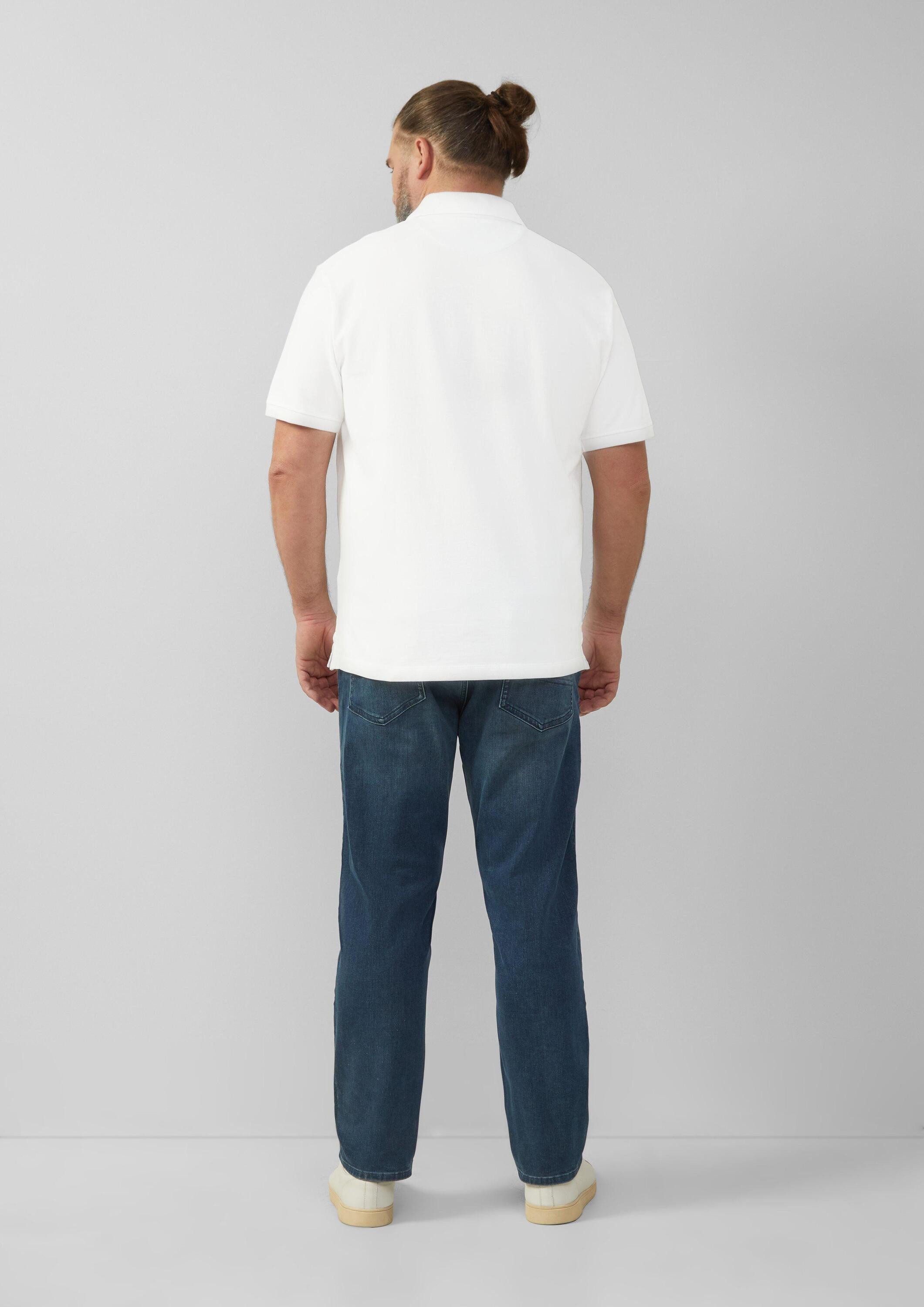 s.Oliver Kurzarmshirt Polo-Shirt Poloshirt aus Baumwollpiqué