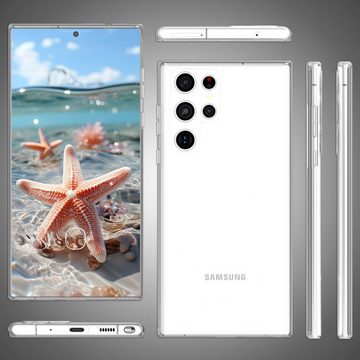 Nalia Smartphone-Hülle Samsung Galaxy S24 Ultra, Klare 360 Grad Hülle / Transparenter Rundum Schutz / Anti-Gelb Cover
