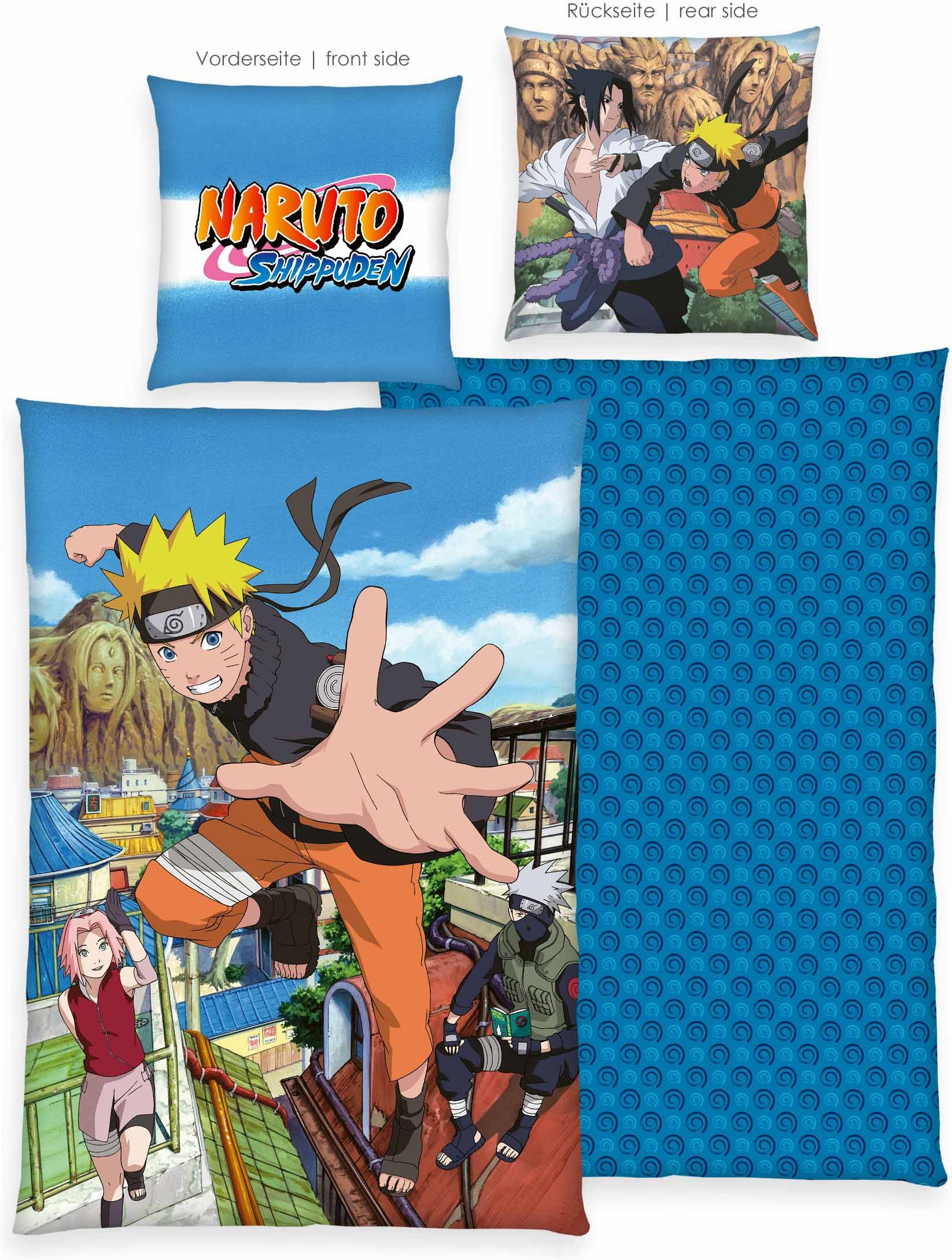 Naruto Bettwäsche Naruto Shippuden, Renforcé, 2 teilig, Wendebettwäsche
