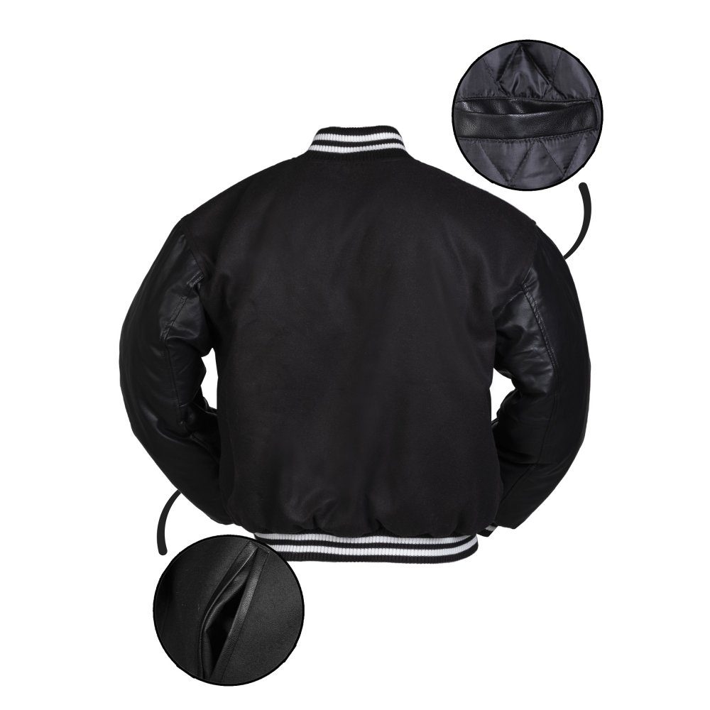 Mil-Tec Collegejacke NY BASEBALL JACKE M.PATCH SCHWARZ NY Schriftzug günstig online kaufen