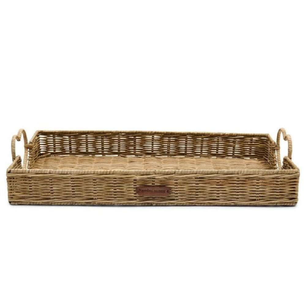 Tablett Tablett Rustic Rattan Happy Heart Tray (51x30cm)