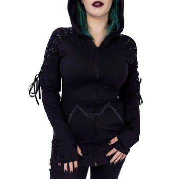 Heartless Kapuzensweatshirt Bryony Hood Gothic Kitty Schnürung Katze Ohren