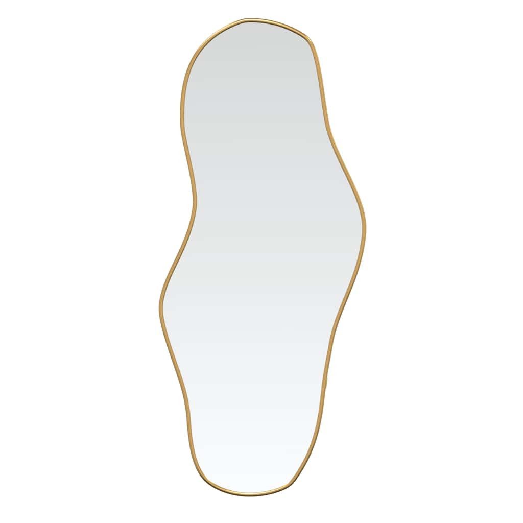 furnicato Wandspiegel Glas PVC 80 x 35 cm Golden (1-St)
