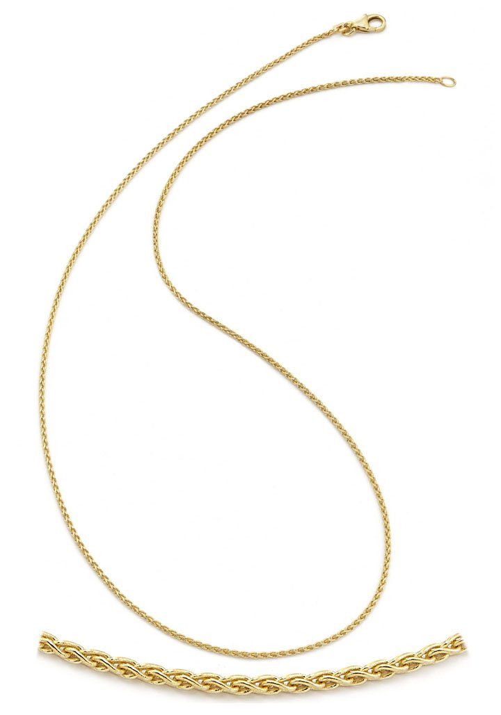 Collierkettchen Schmuck Geschenk Gold 333 Zopfkettengliederung 1,3 mm breit