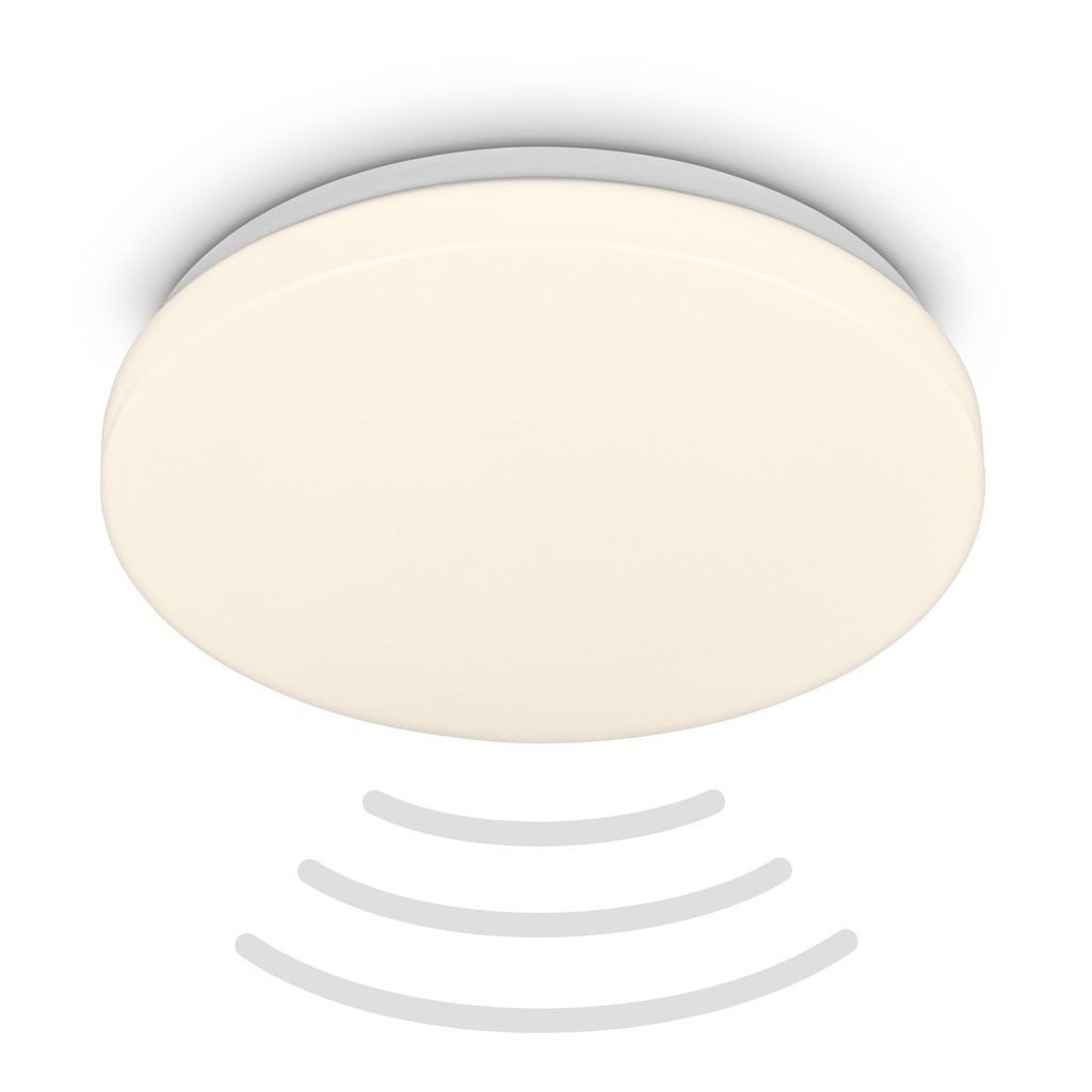 Briloner Leuchten LED Deckenleuchte 3827016, LED fest integriert, 2700K - Extra-Warmweiß, LED Badlampe 27 x 6,5 cm Weiß 12W Badleuchte Decke Badezimmer Küche