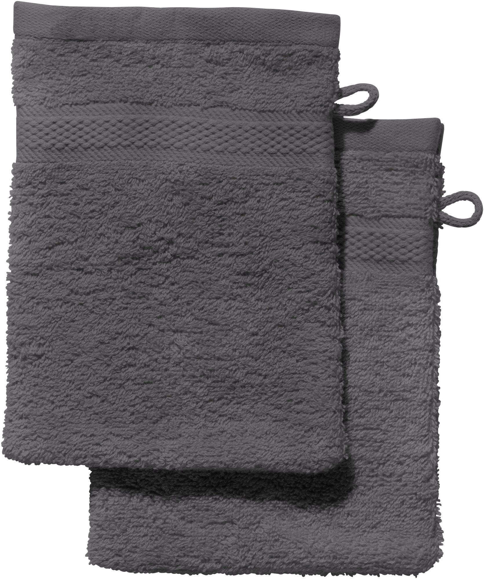REDBEST Waschhandschuh Waschhandschuh "Chicago" 2er-Pack, Frottier, Walk-Frottier Uni