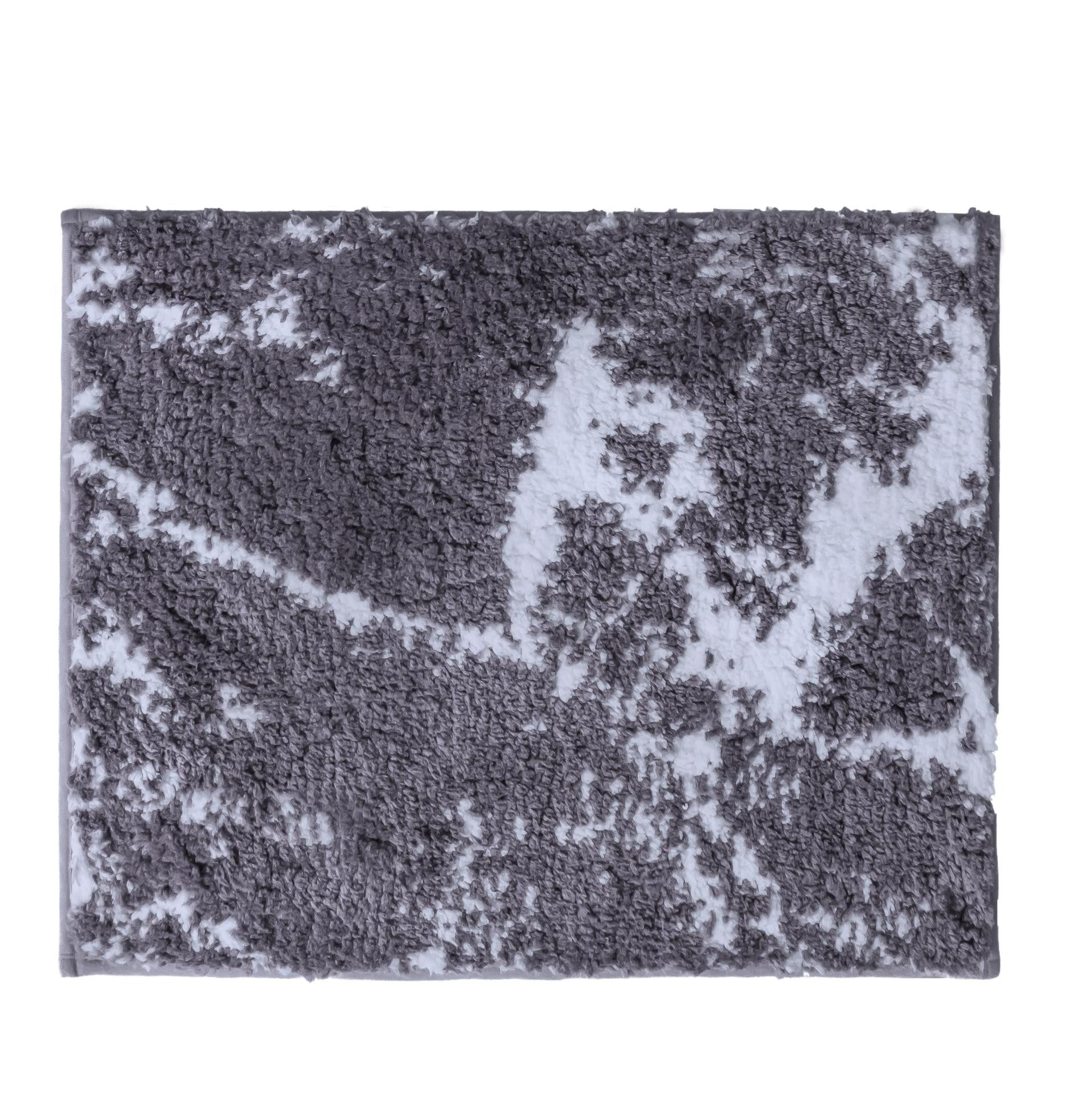 Ridder Badematte Marmor grau, Höhe 55 mm, 100% Polyester-Microfaser günstig online kaufen