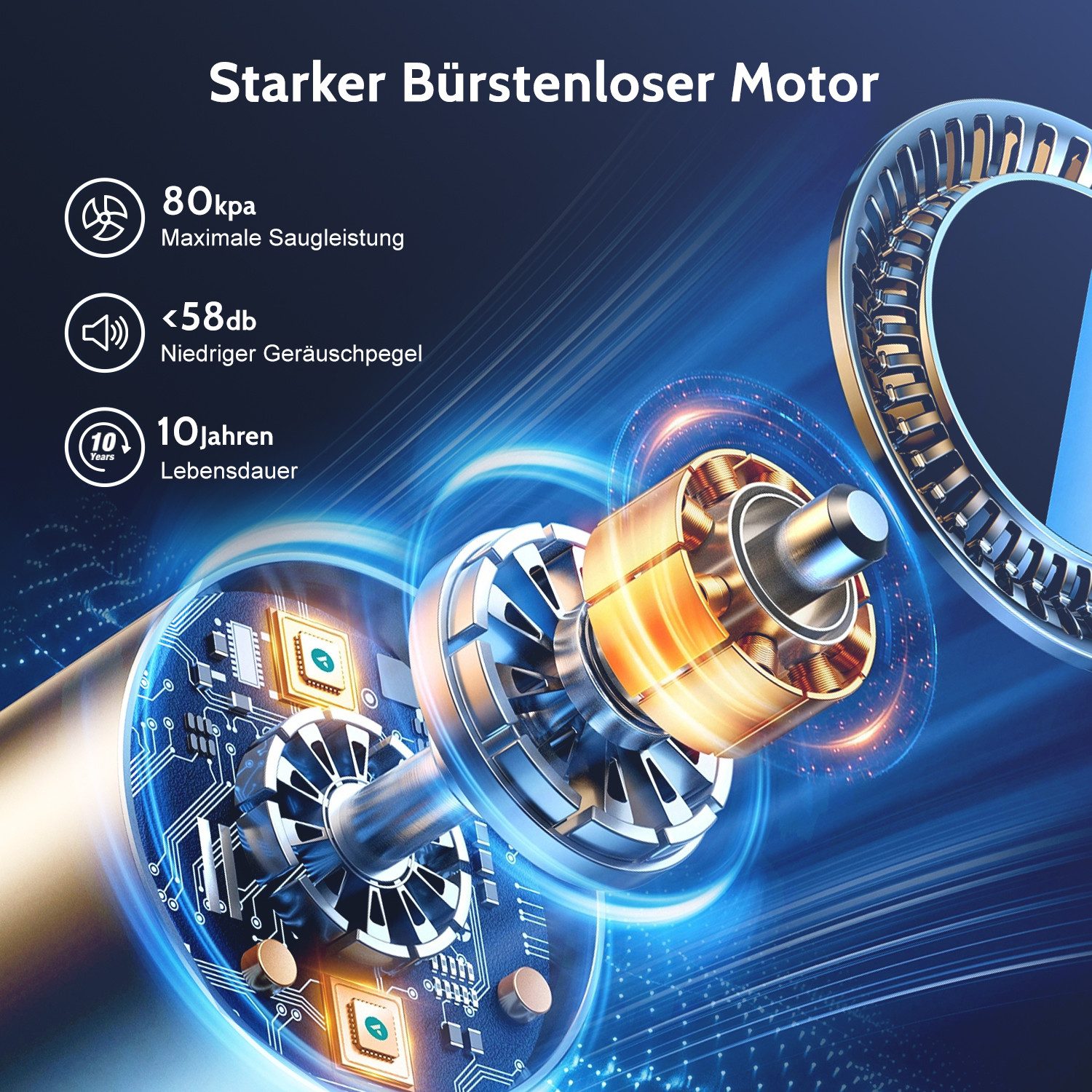 Homimaster Akku-Hand-und Stielstaubsauger Akku-Staubsauger 80000Pa, 70 Min Laufzeit, 1.8L, leise, Mit 4 HEPA-Filtern, 4 Duftpads und abnehmbarem Akku, ideal für Tierhaare, Teppiche und Hartböden, Kabelloser Staubsauger für Tierhaare, Teppich und Hartböden