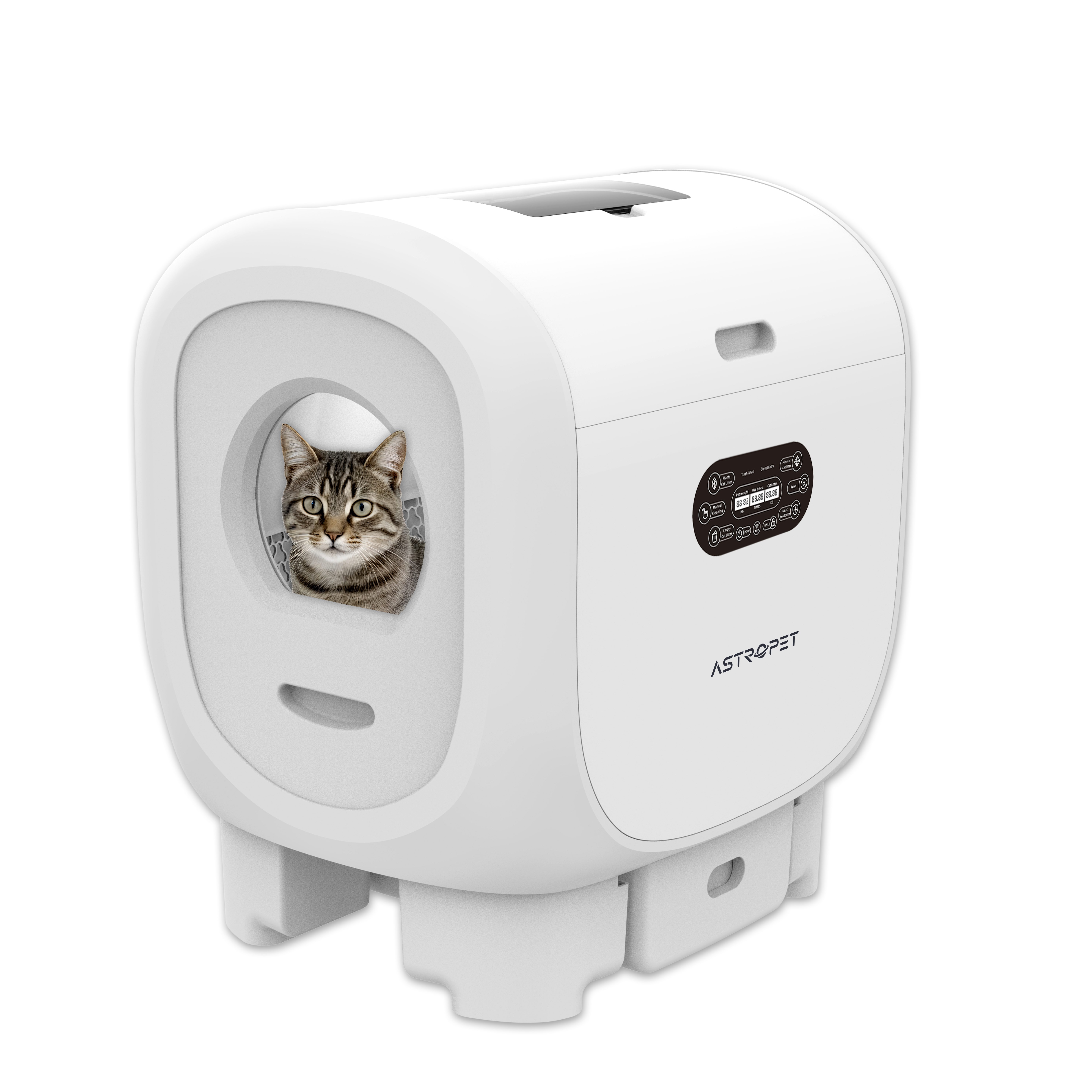 AstroPet Katzentoilette Smartes Selbstreinigendes Katzenklo Jupiter Series, 63,5x58x74,3 cm, smartes & selbstreinigendes Katzenklo