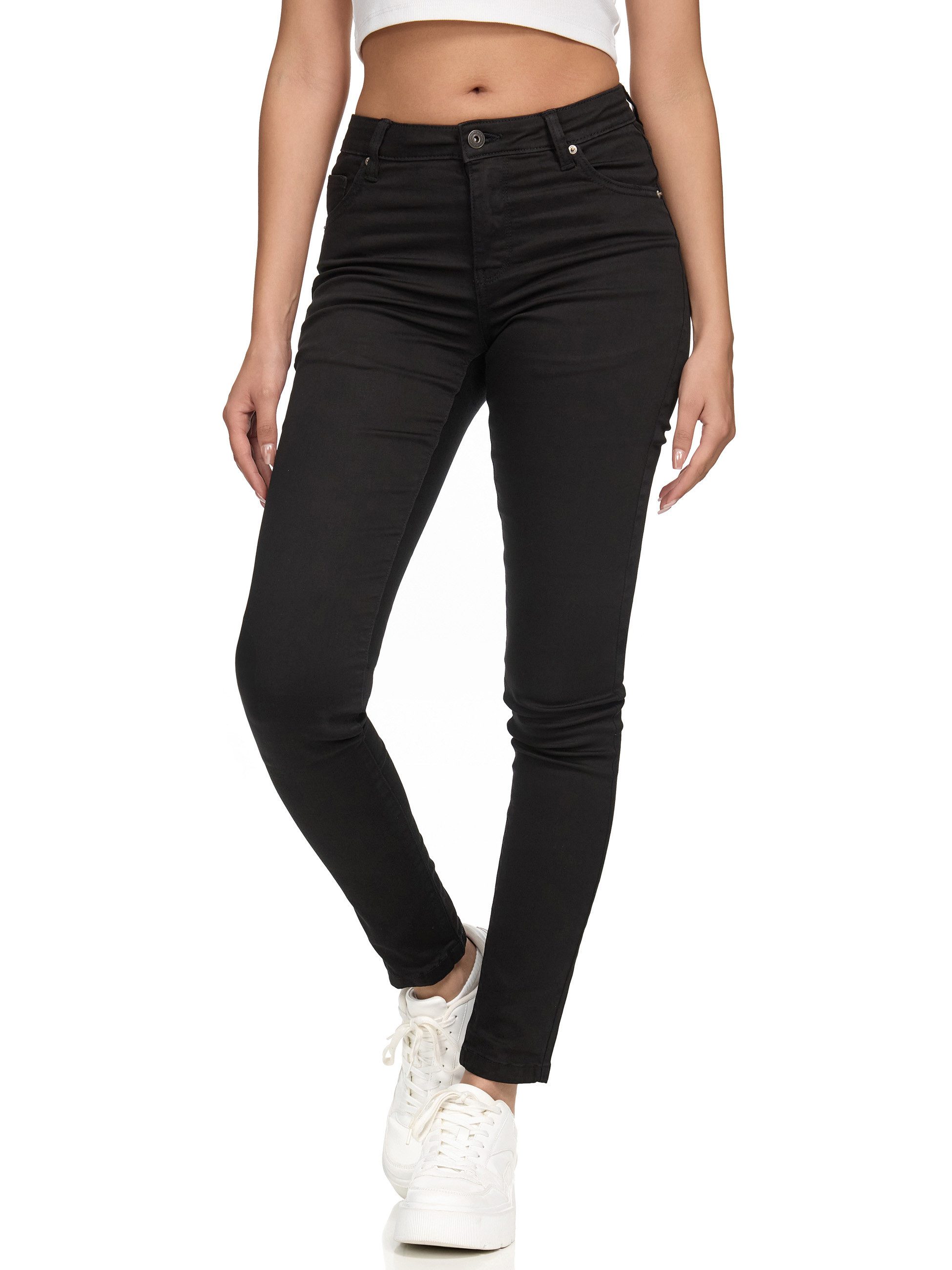 REPUBLIX Stretch-Jeans Tori Damen Mid Waist Stretch Denim Jeans Basic