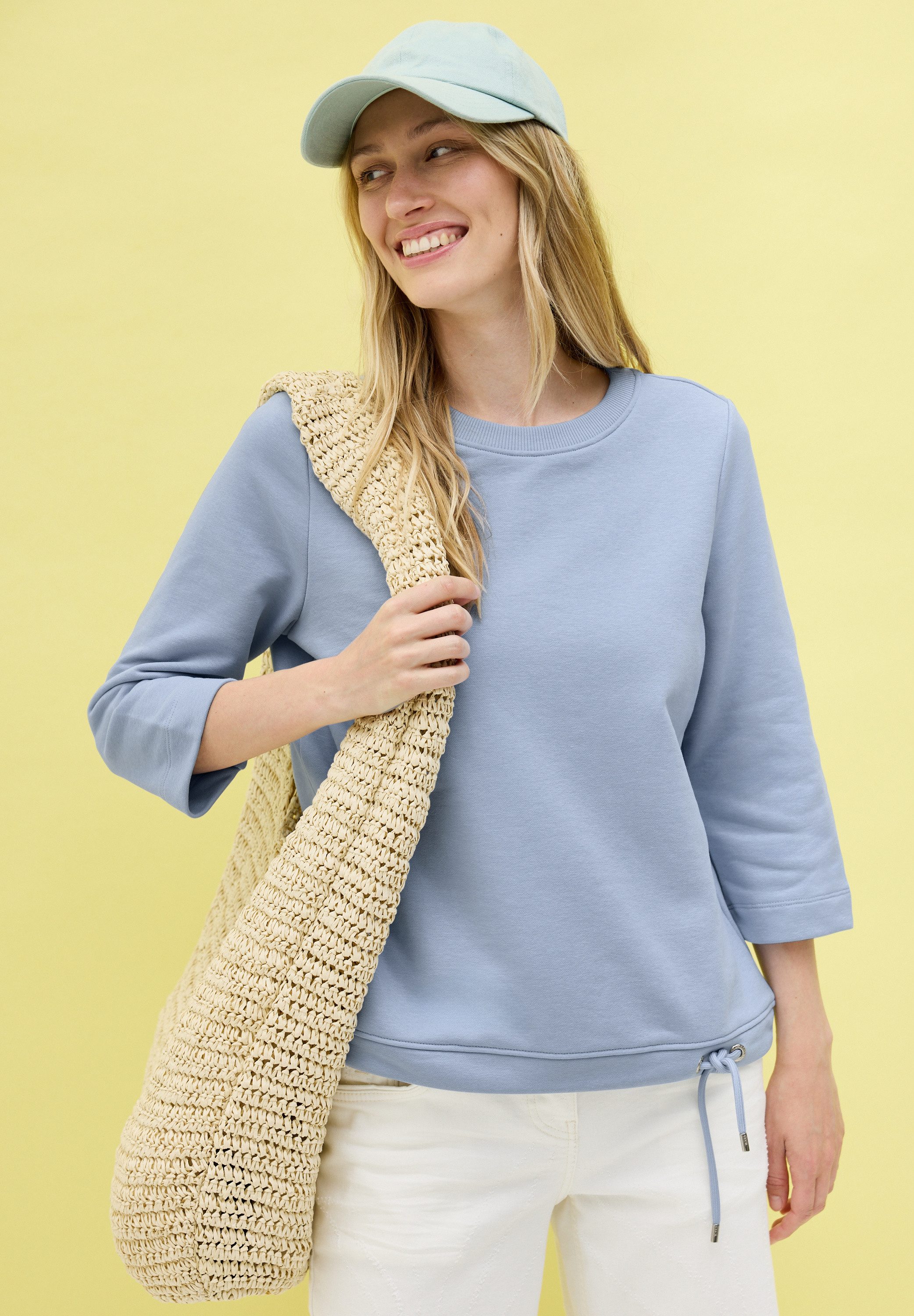 Cecil Sweatshirt, mit elastischem Saum mit Tunnelzug günstig online kaufen