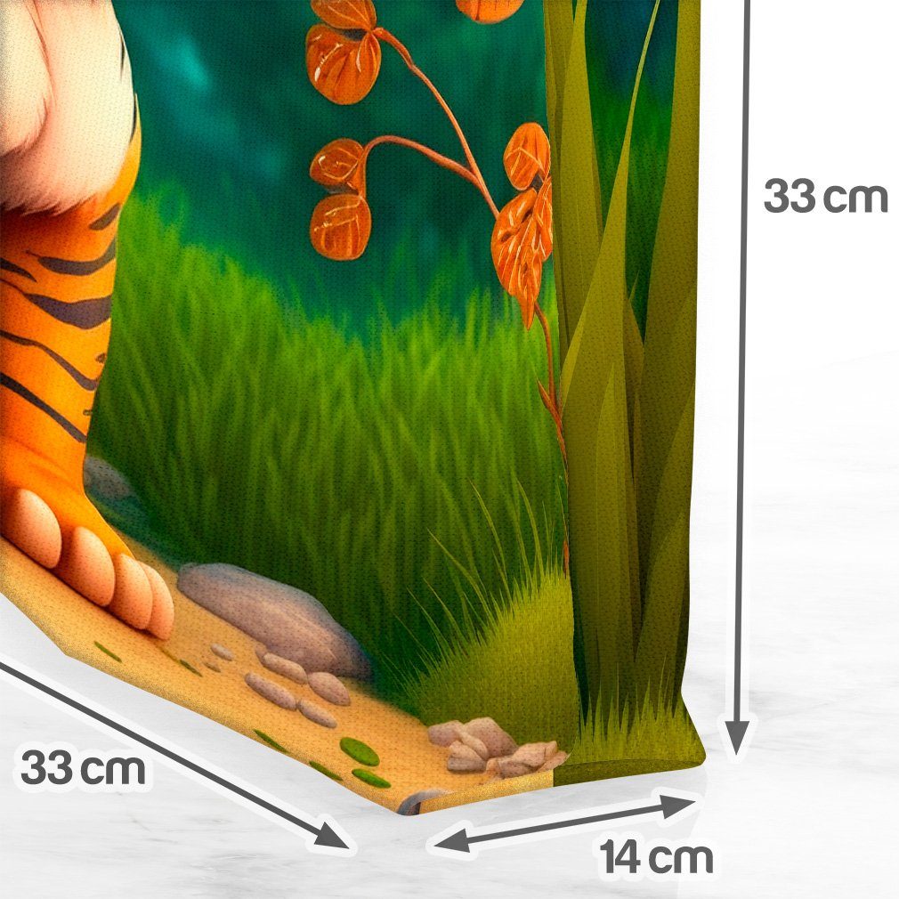 tiger Dschungel Henkeltasche Kind (1-tlg), Baby Safari plüsch VOID Tiger Zeichentrick katze Kind