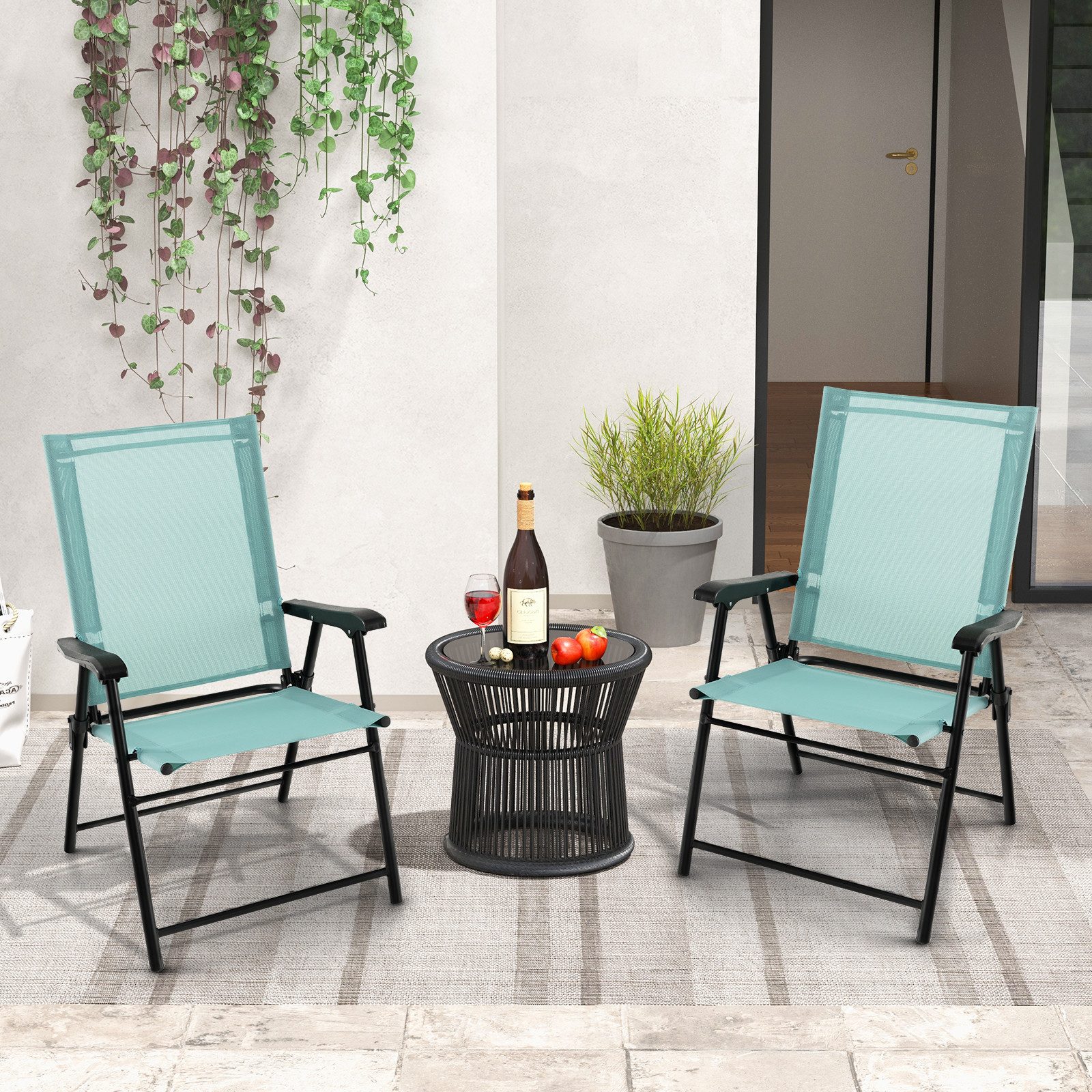 KOMFOTTEU Balkonset, (2-tlg), Gartenstuhl klappbar, bis günstig online kaufen