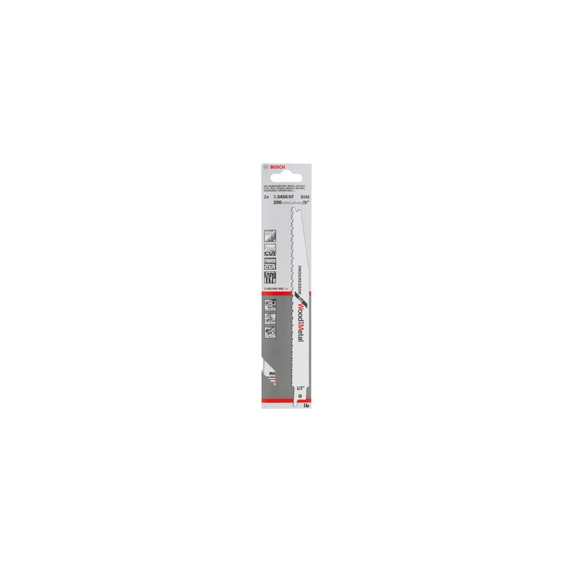 Bosch Professional Säbelsägeblatt Bosch Säbelsägeblatt S 3456 XF, Progressor for Wood and Metal 2 Stk