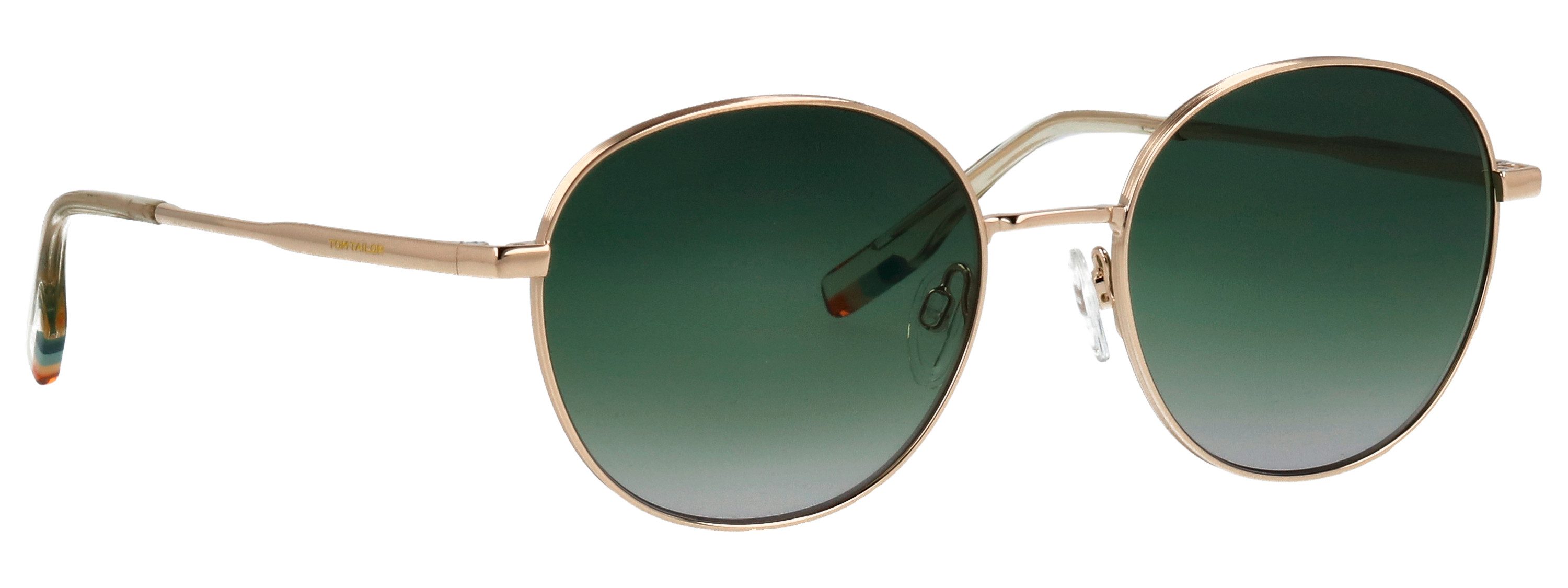 TOM TAILOR Sonnenbrille Modell 675000 Form Rund, Logoschriftzug auf Bügel, Metallfassung