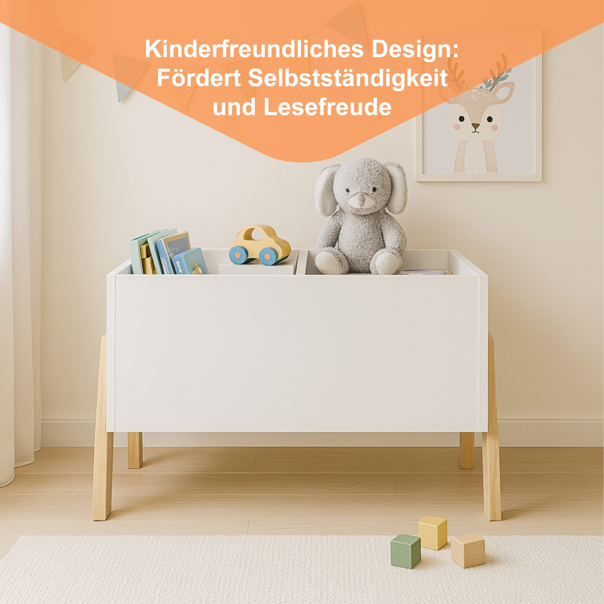 relaxdays Bücherregal für Kinder, 1-tlg. – Bild 3 von 5