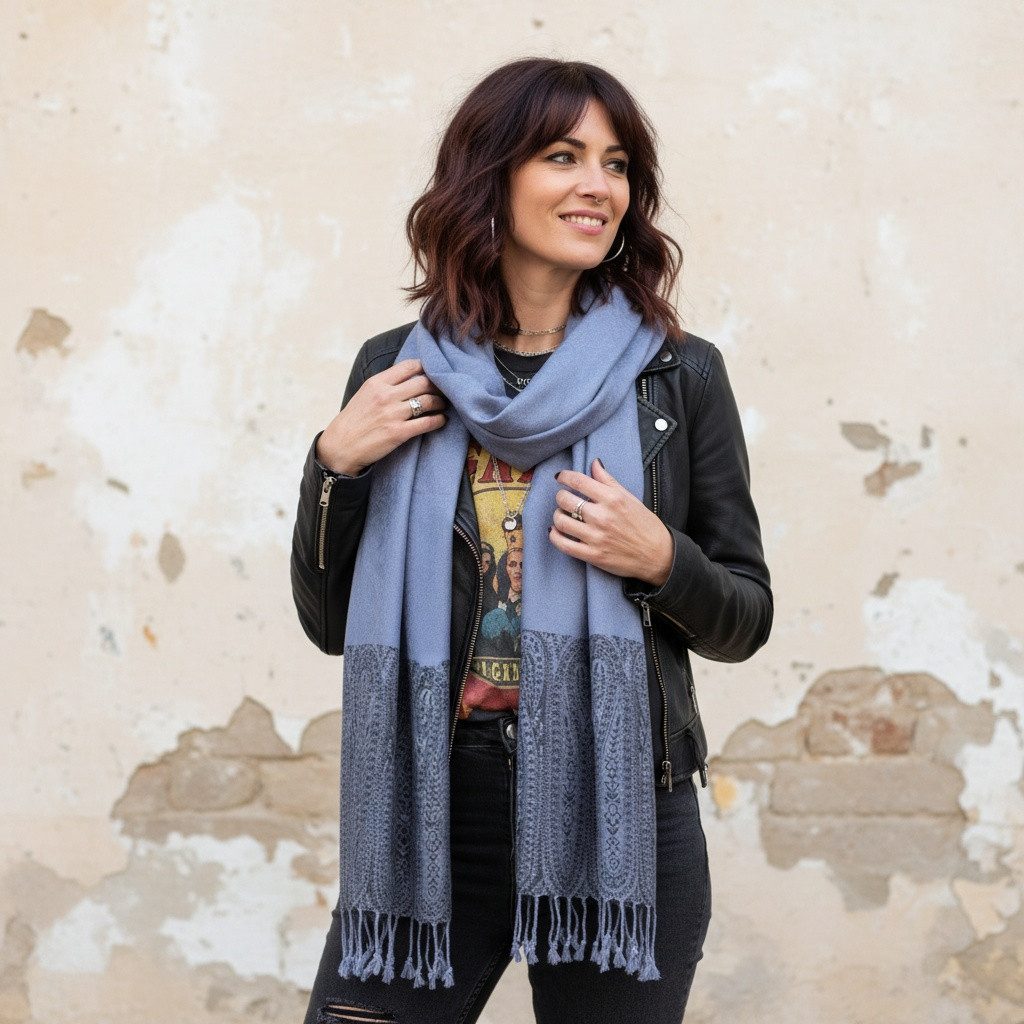 Guru-Shop Halstuch Weicher Viskose Schal, Stola mit Paisley,..