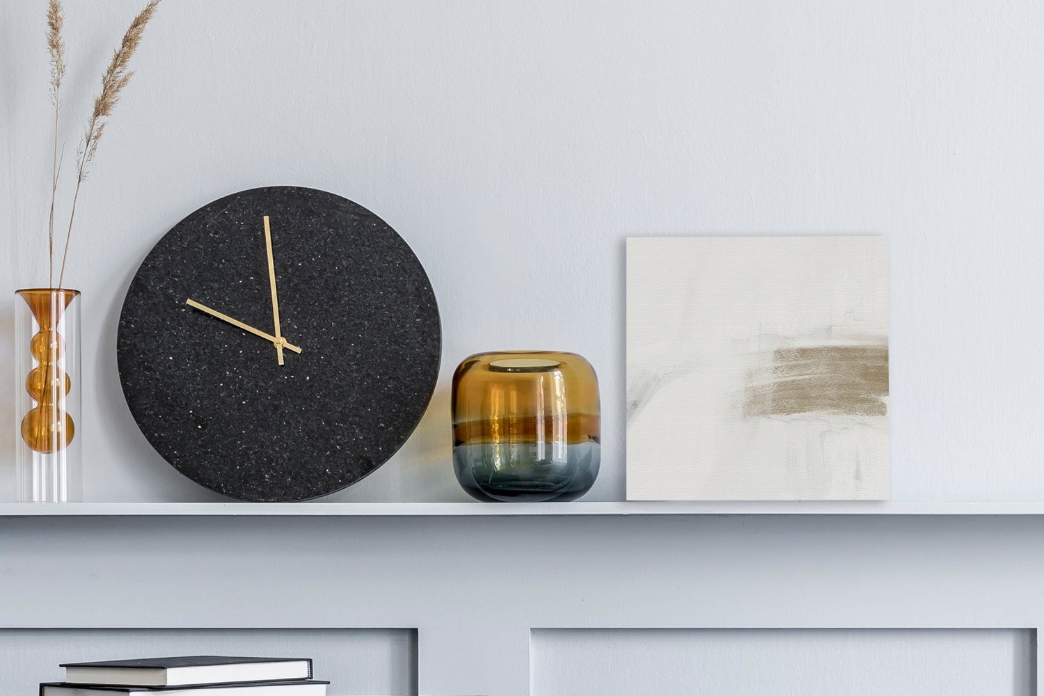 OneMillionCanvasses® Leinwandbild Taupe - Weiß - günstig online kaufen