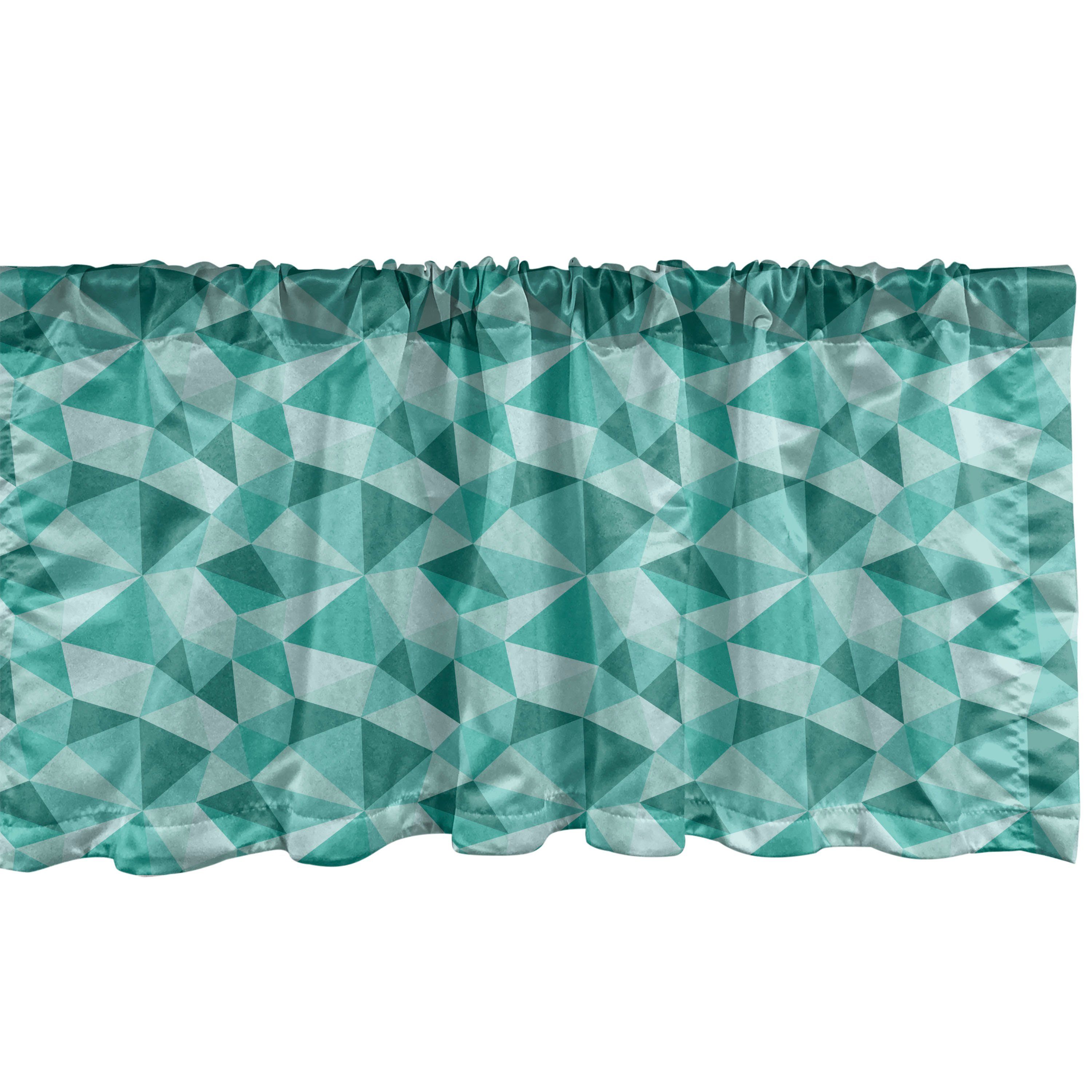 Poygonal Vorhang mit Kunst für Geometrisch Schlafzimmer Microfaser, Scheibengardine Dekor Küche Volant Abakuhaus, Stangentasche, Triangles