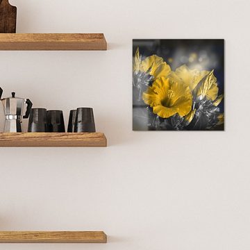 DEQORI Magnettafel 'Blüten des Roseneibisch', Whiteboard Pinnwand beschreibbar