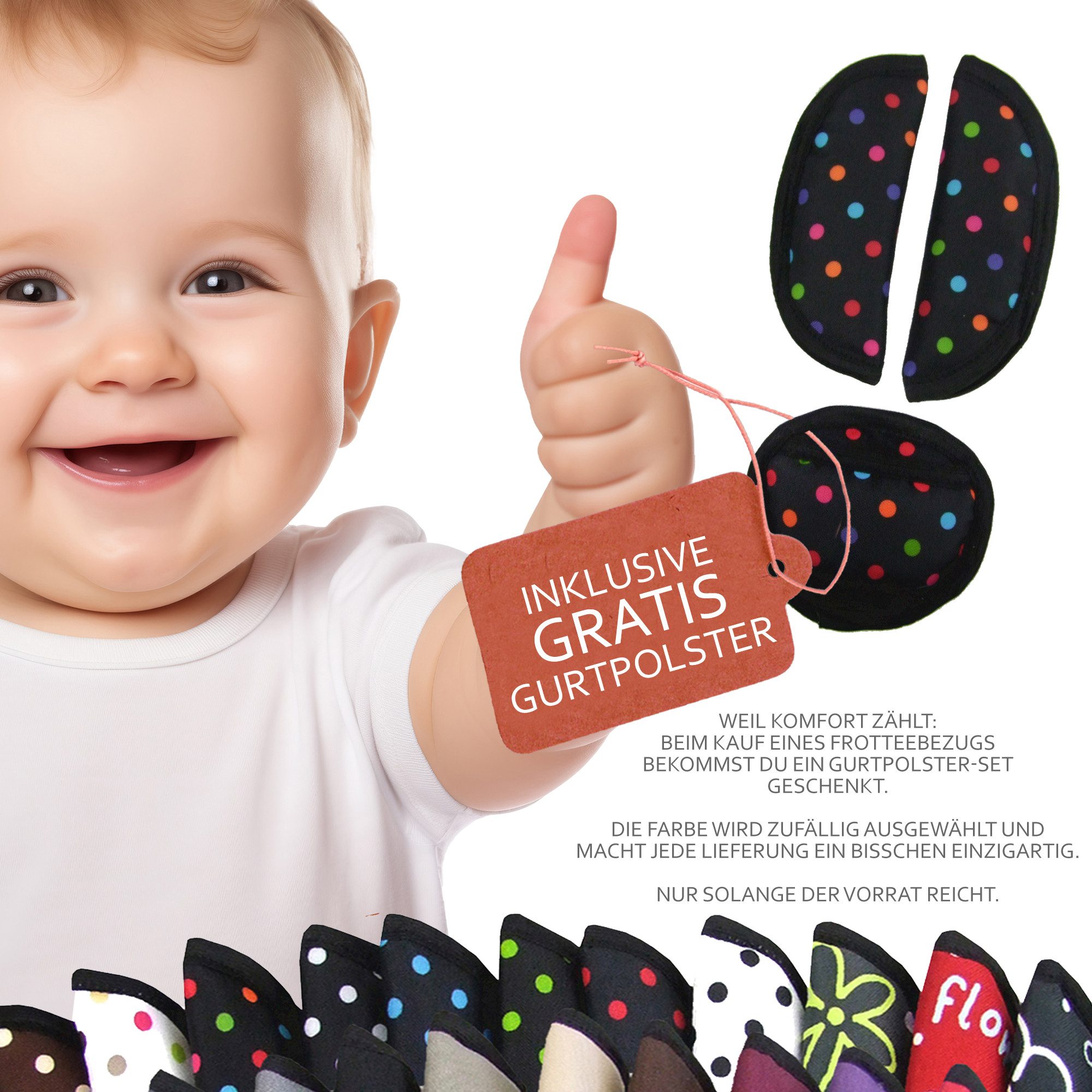 BambiniWelt by Rafael K. Babyschale Sommerbezug Bezug aus Frottee kompatibel mit Maxi Cosi CabrioFix + GP, ab: Geburt, bis: 14 Monate